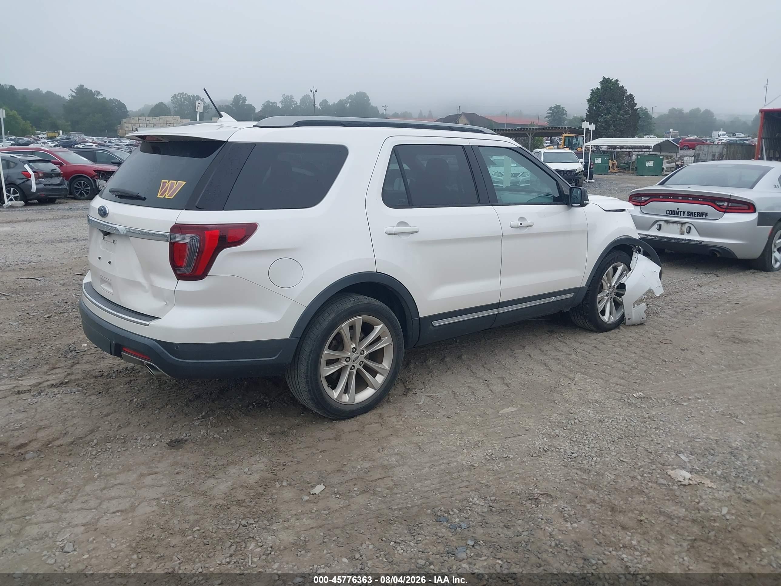 2018 Ford Explorer Xlt White vin: 1FM5K7D80JGA87380
