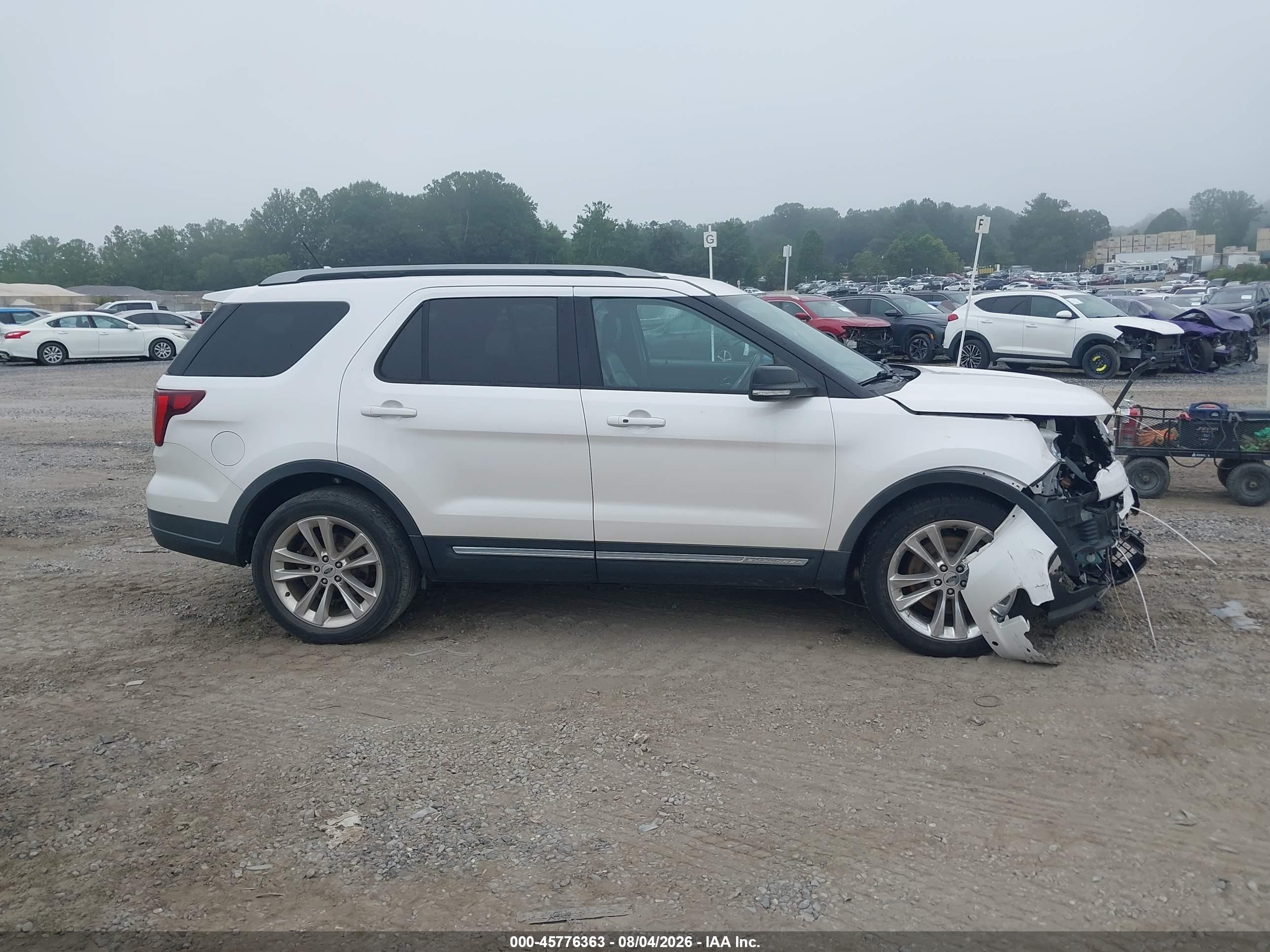 2018 Ford Explorer Xlt White vin: 1FM5K7D80JGA87380