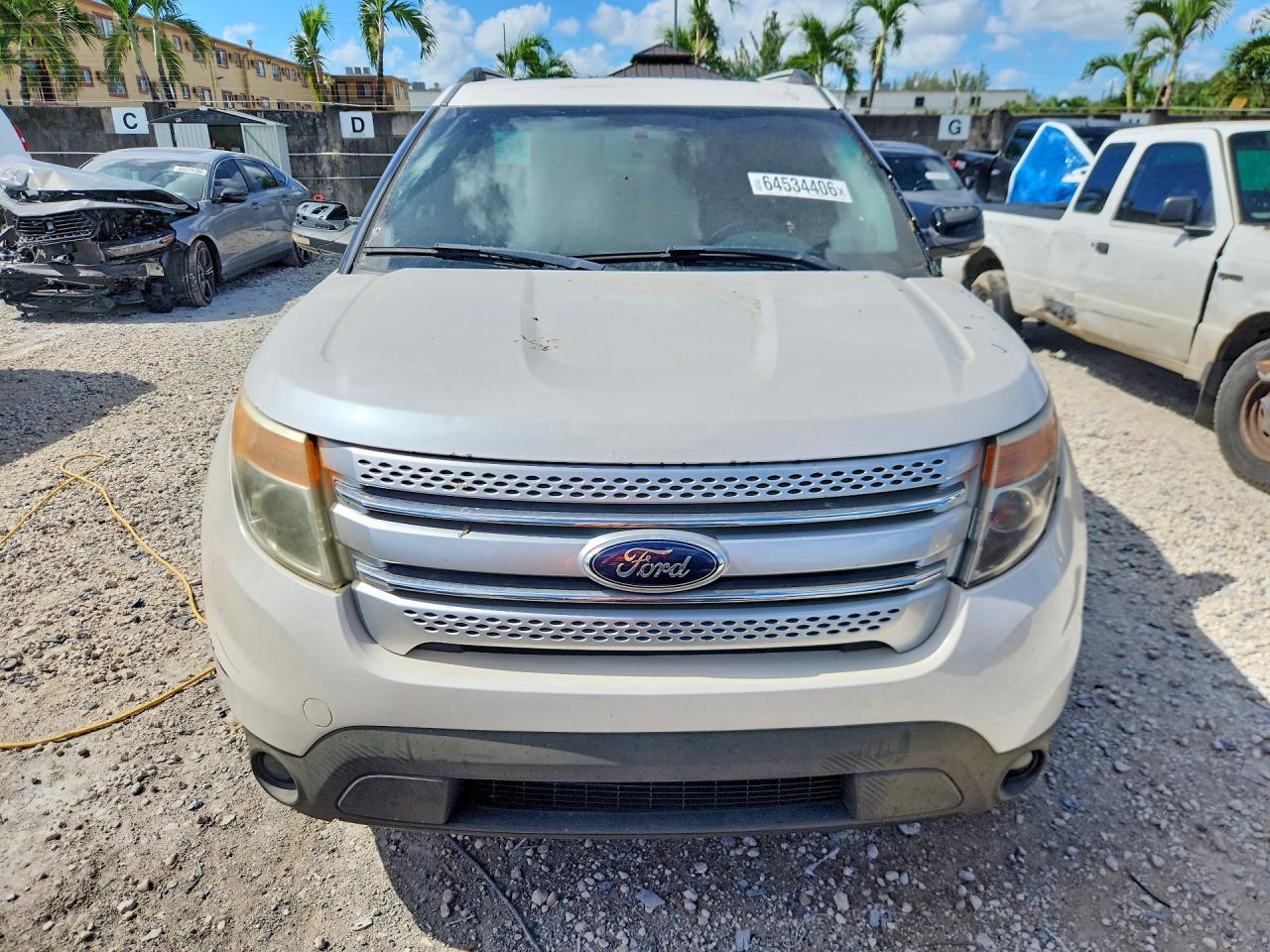 2013 Ford Explorer Xlt White vin: 1FM5K7D81DGA10487