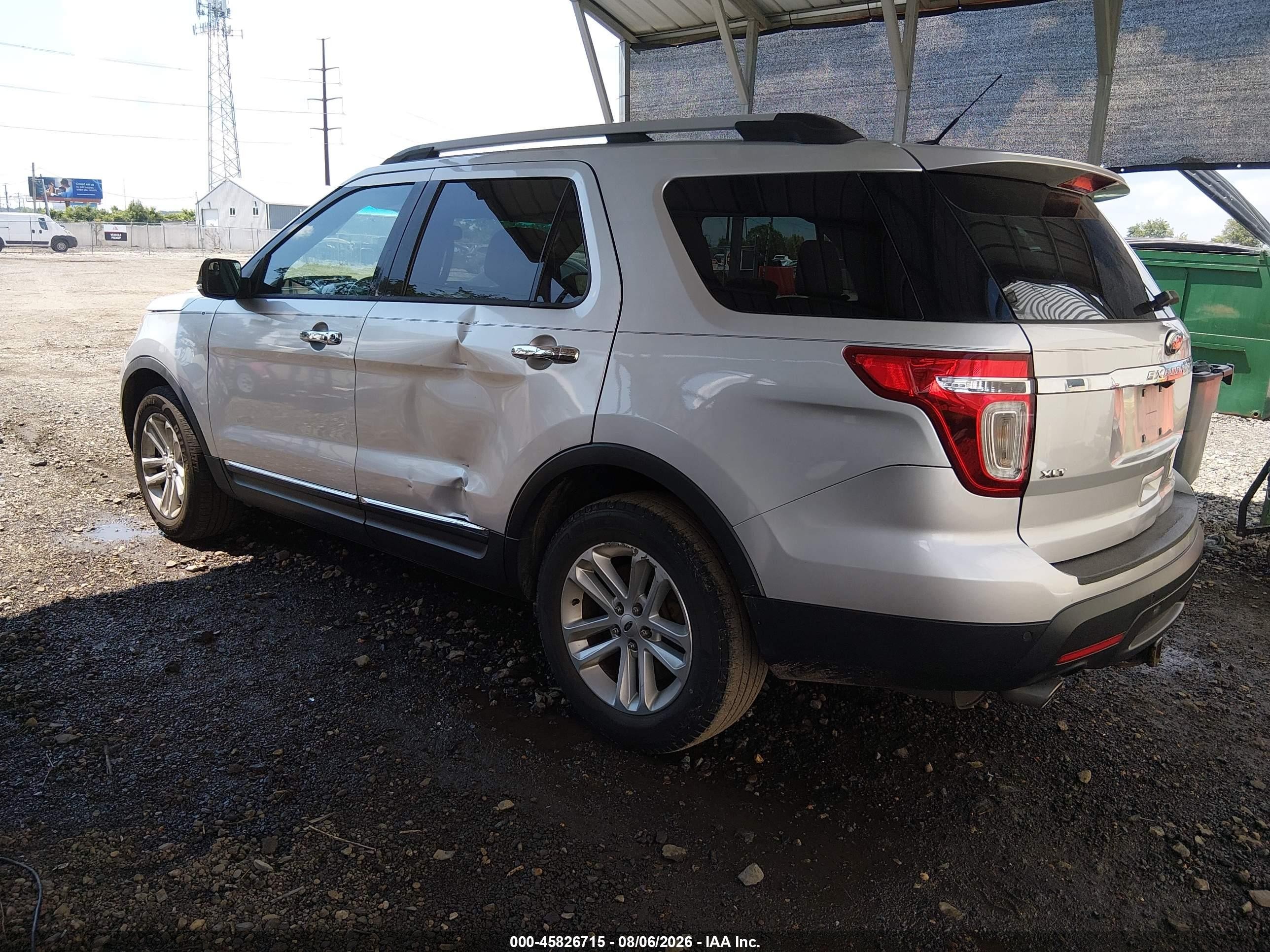 2013 Ford Explorer Xlt Silver vin: 1FM5K7D81DGB23923