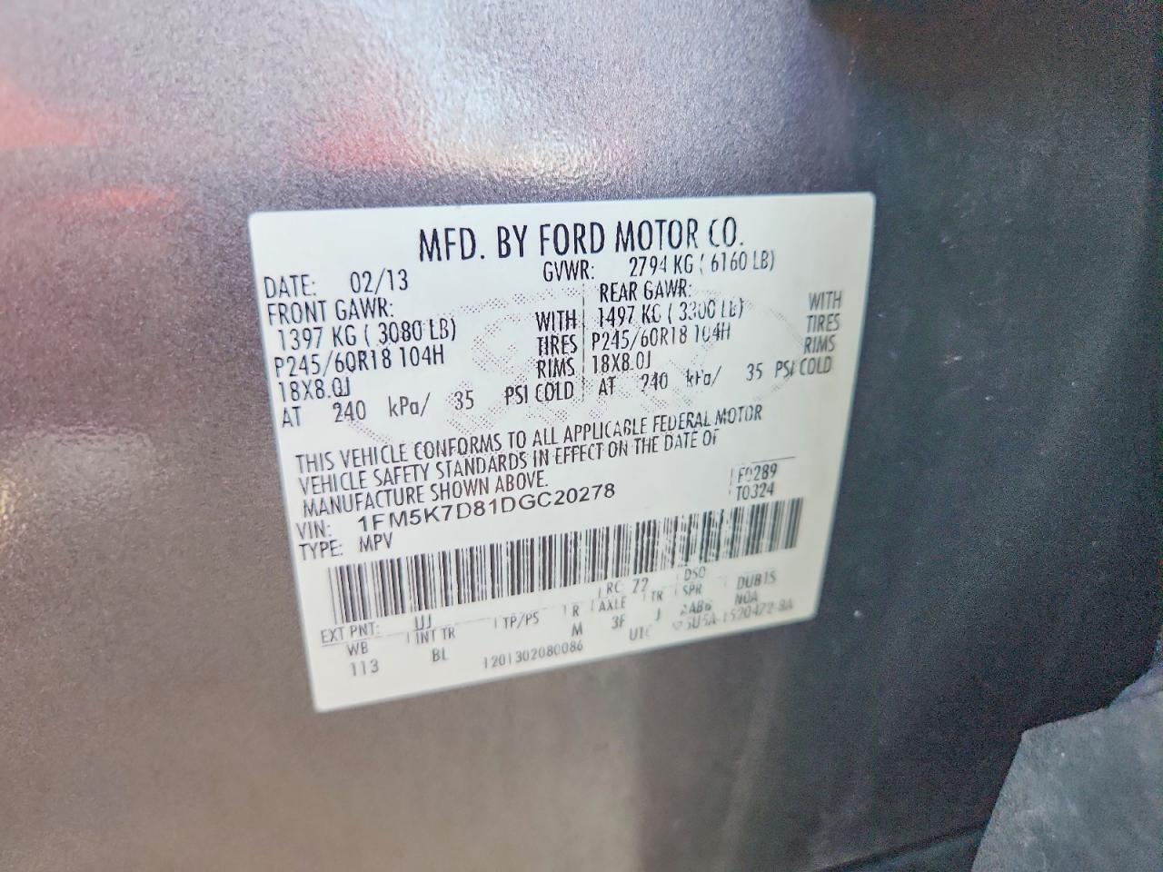 2013 Ford Explorer Xlt Gray vin: 1FM5K7D81DGC20278