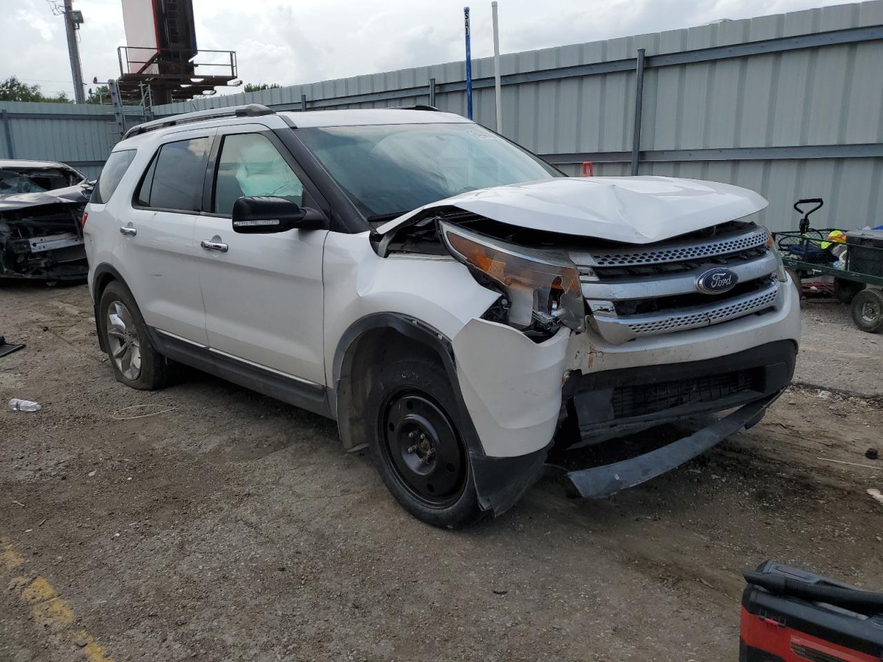 2014 Ford Explorer Xlt White vin: 1FM5K7D81EGC22274