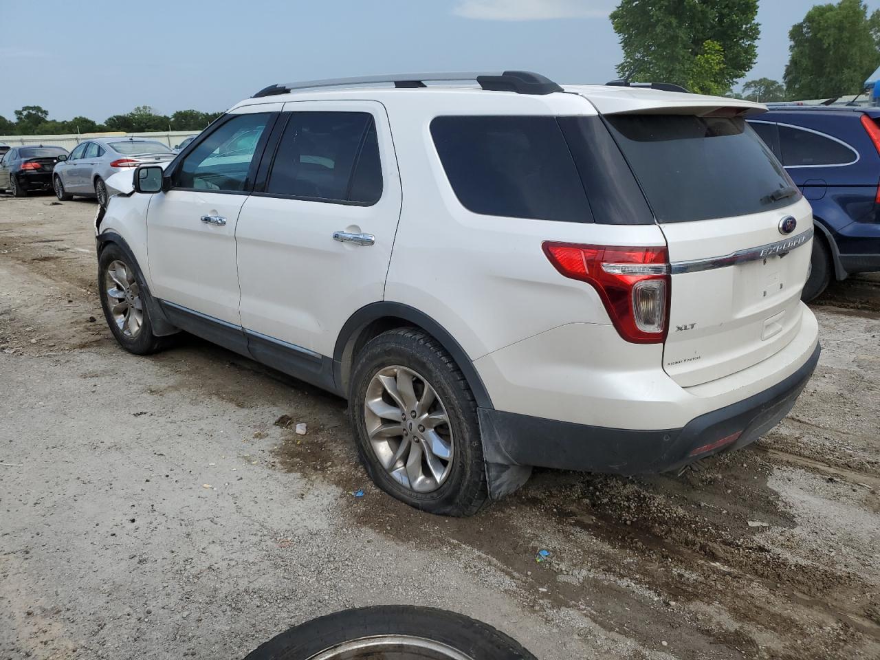 2014 Ford Explorer Xlt White vin: 1FM5K7D81EGC22274