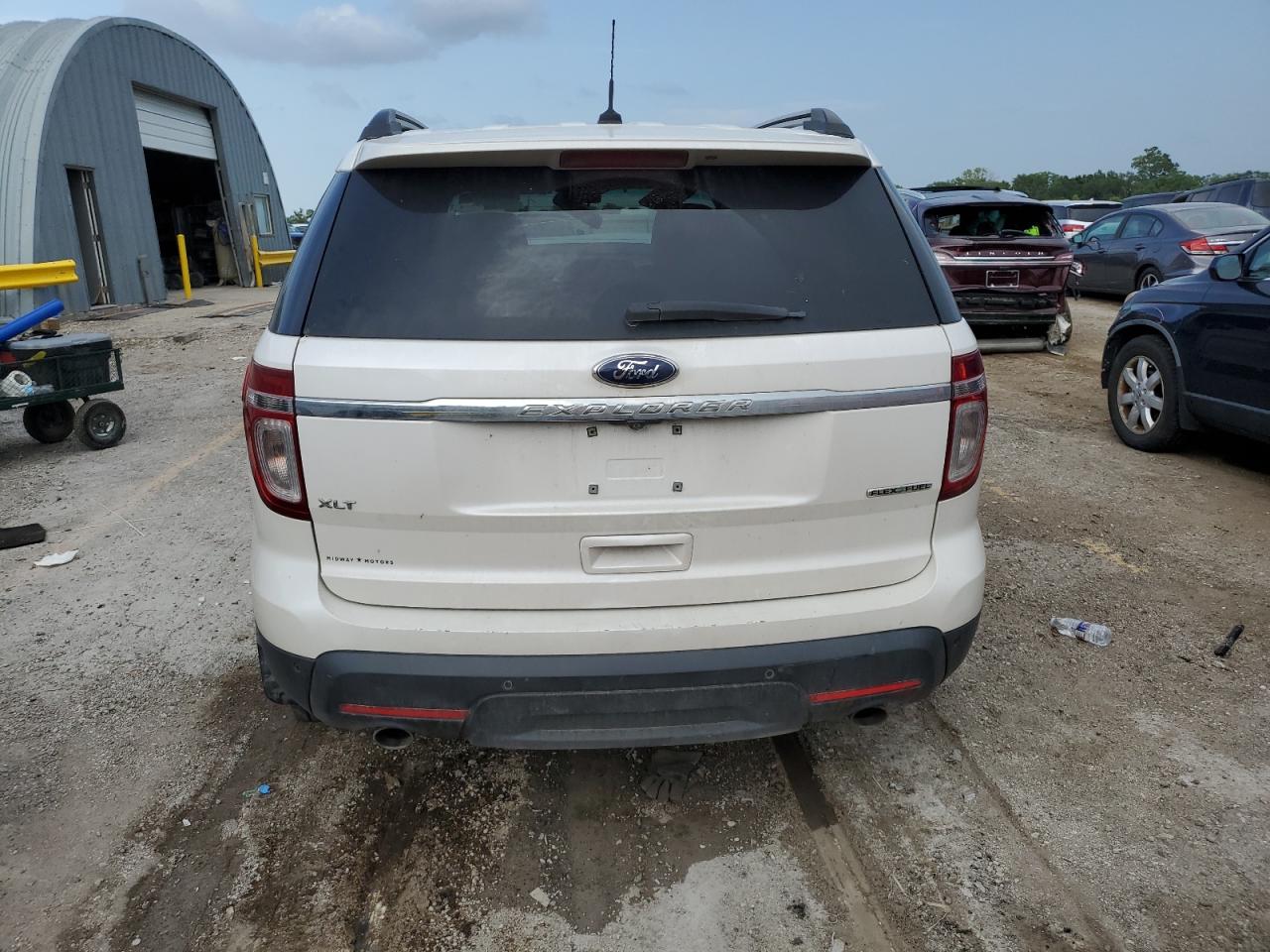 2014 Ford Explorer Xlt White vin: 1FM5K7D81EGC22274