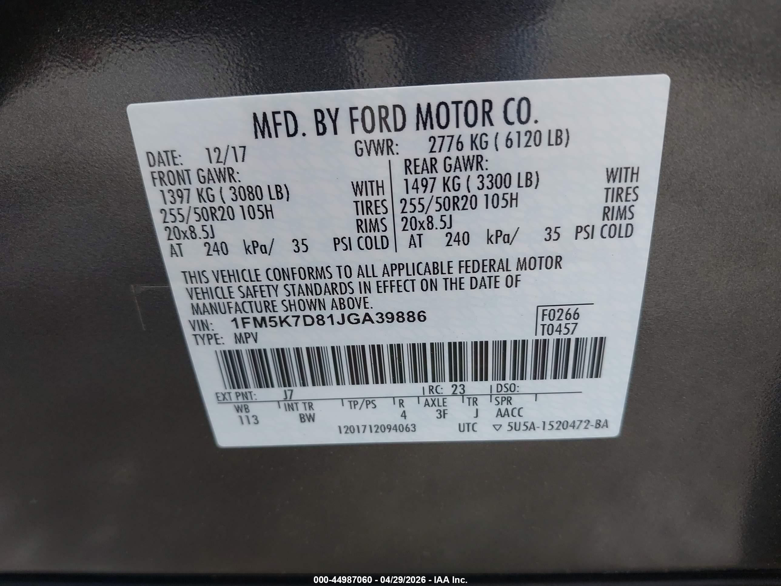 2018 Ford Explorer Xlt Gray vin: 1FM5K7D81JGA39886