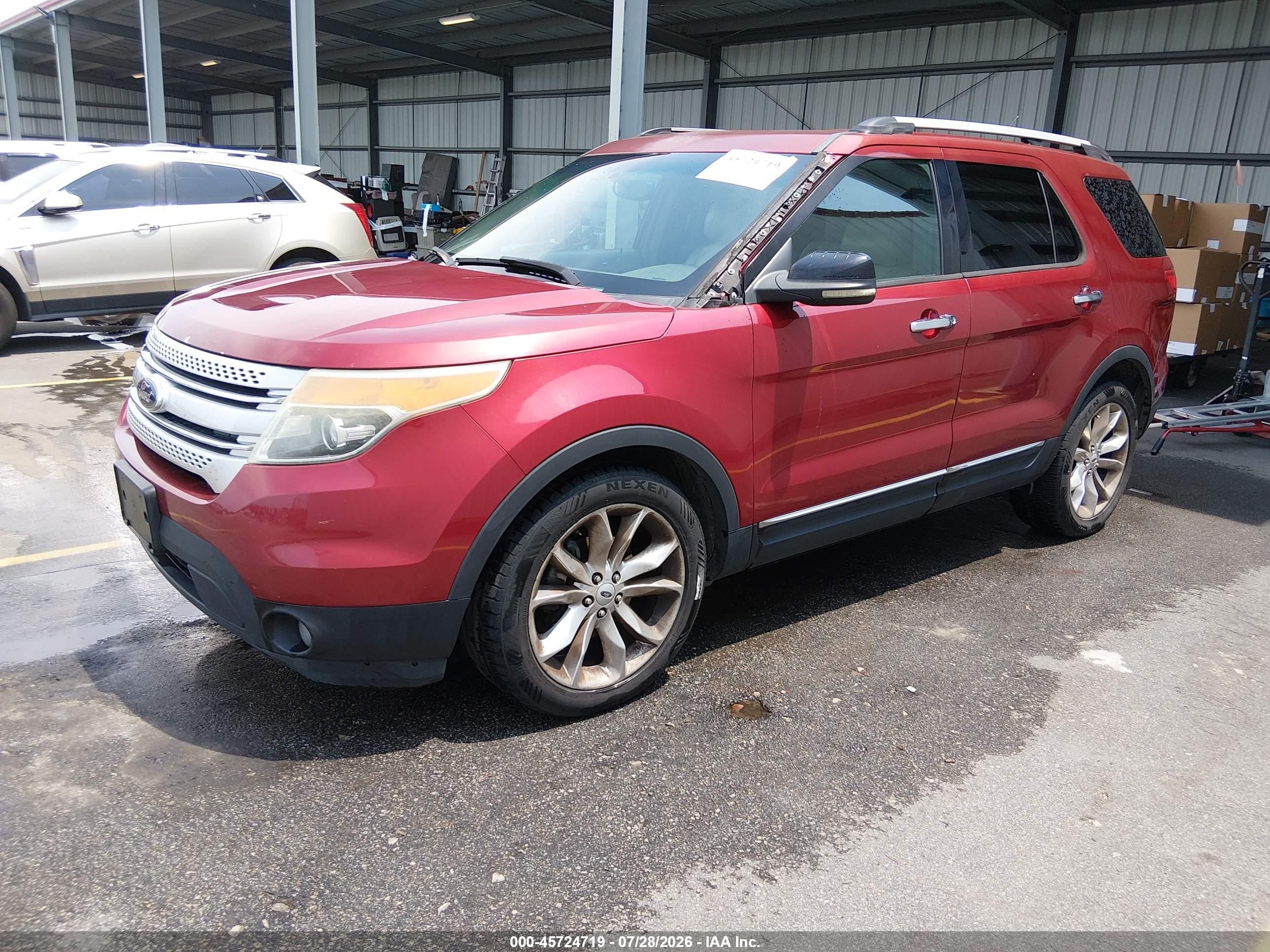 2013 Ford Explorer Xlt Red vin: 1FM5K7D82DGA16380