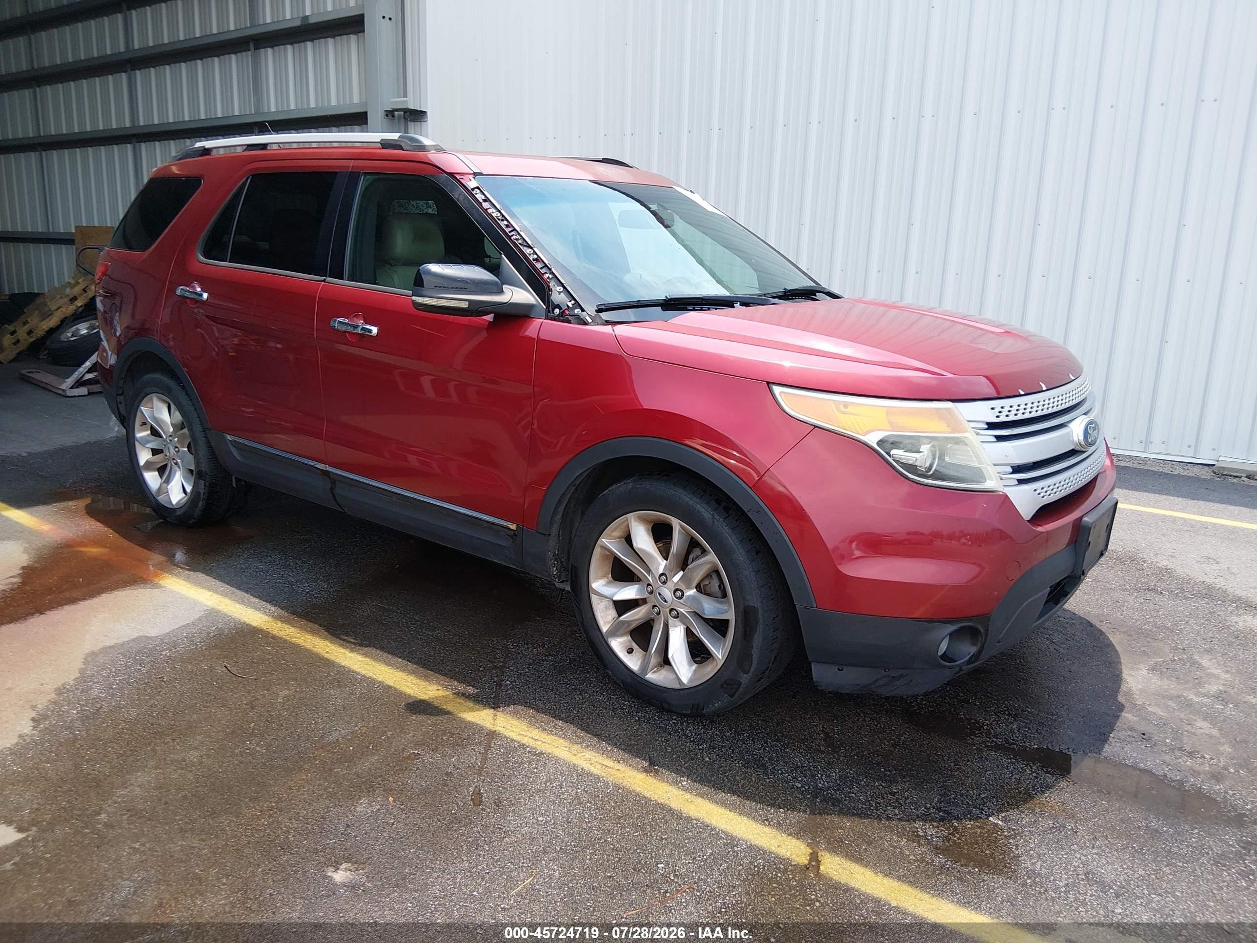 2013 Ford Explorer Xlt Red vin: 1FM5K7D82DGA16380