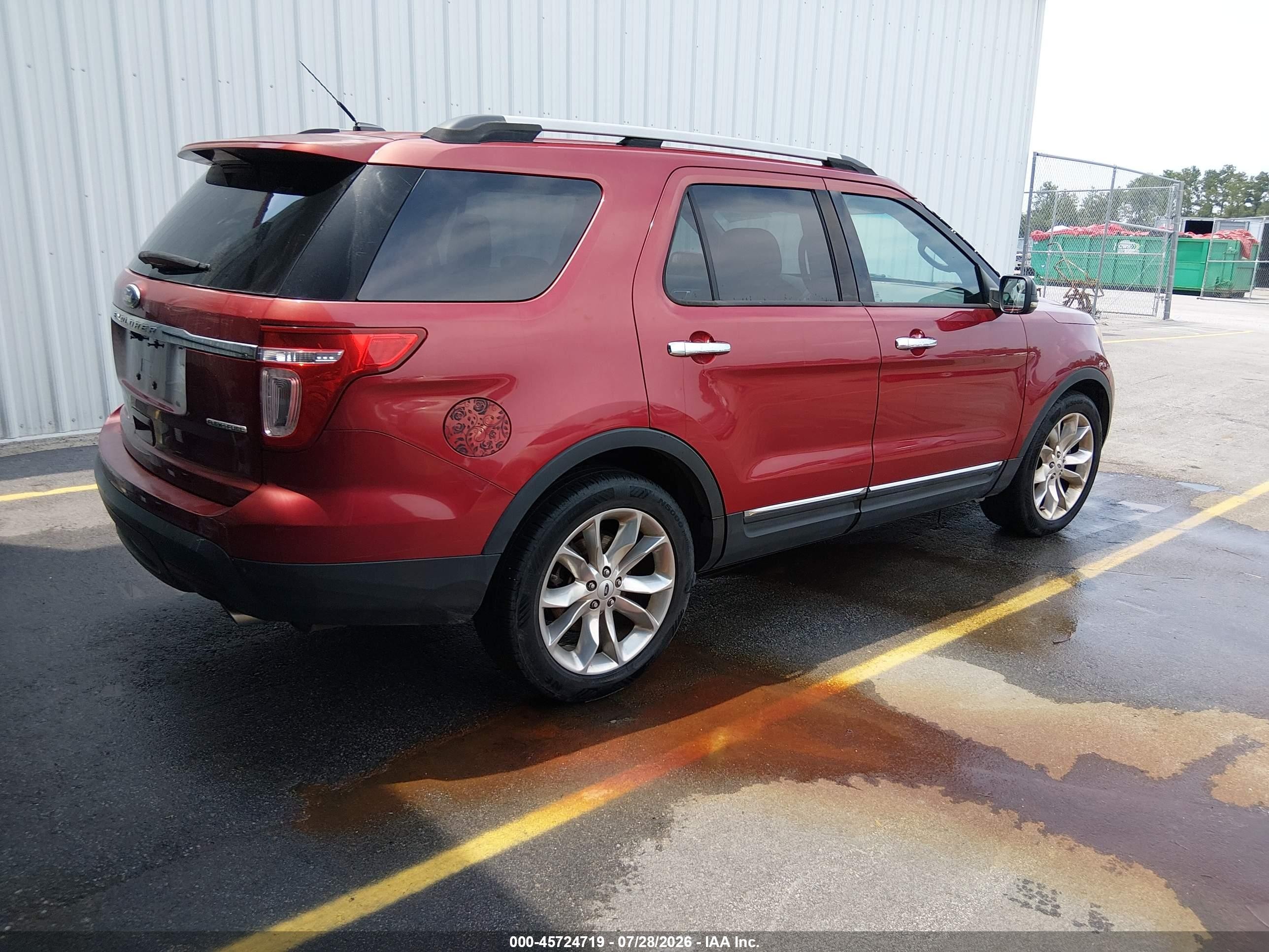 2013 Ford Explorer Xlt Red vin: 1FM5K7D82DGA16380