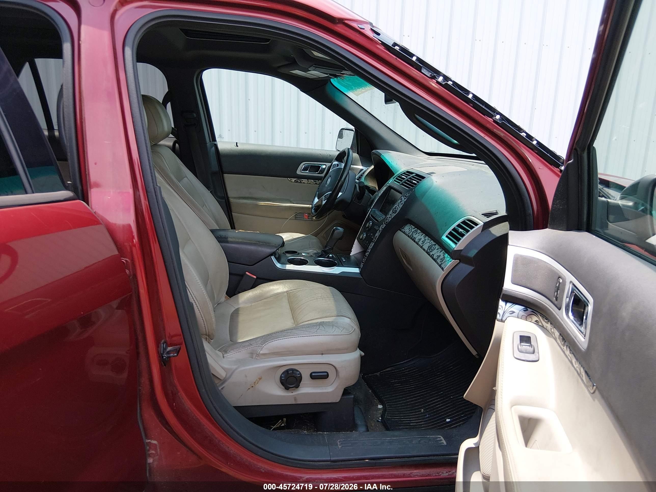 2013 Ford Explorer Xlt Red vin: 1FM5K7D82DGA16380