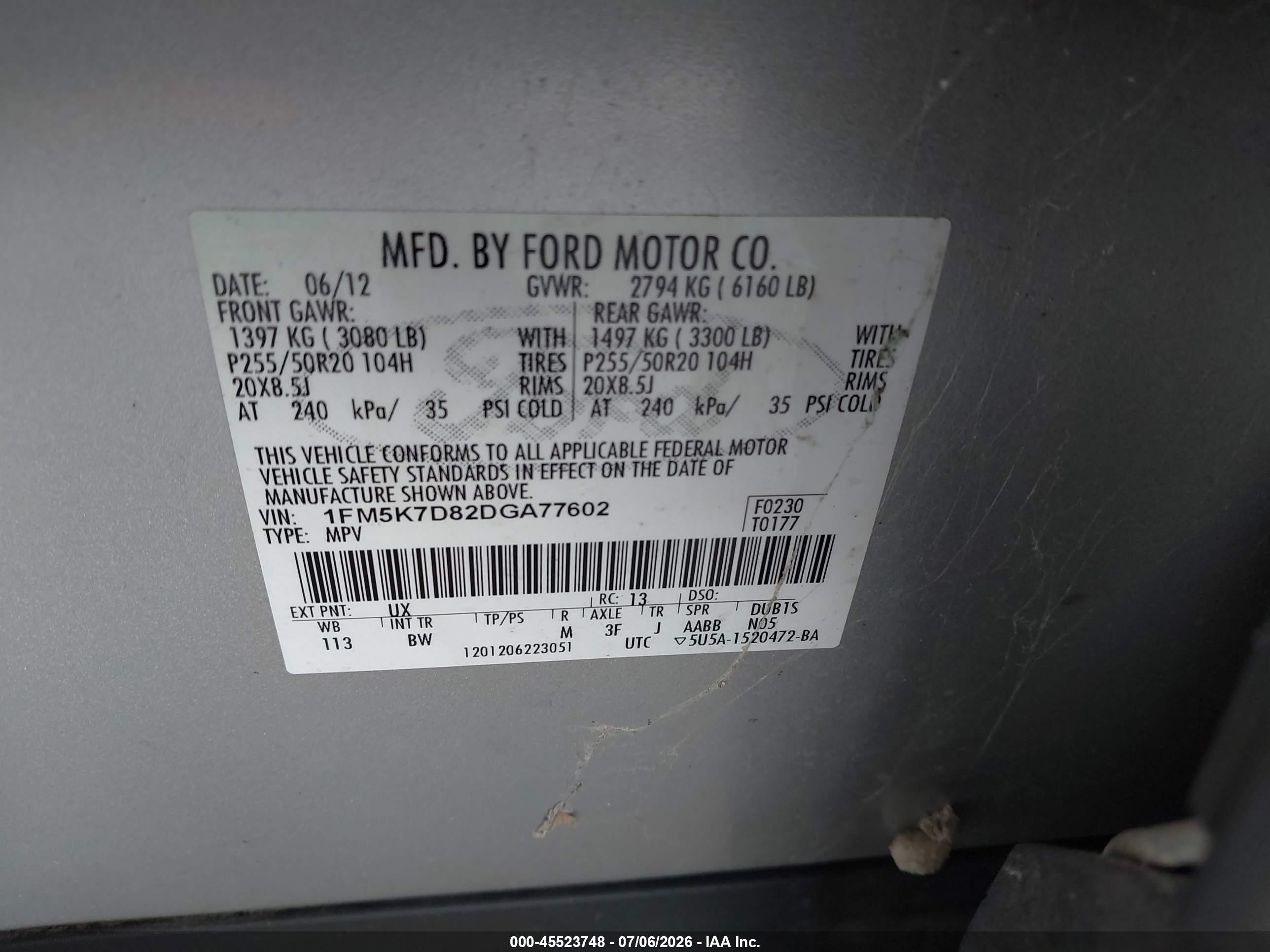 2013 Ford Explorer Xlt Серебряный vin: 1FM5K7D82DGA77602