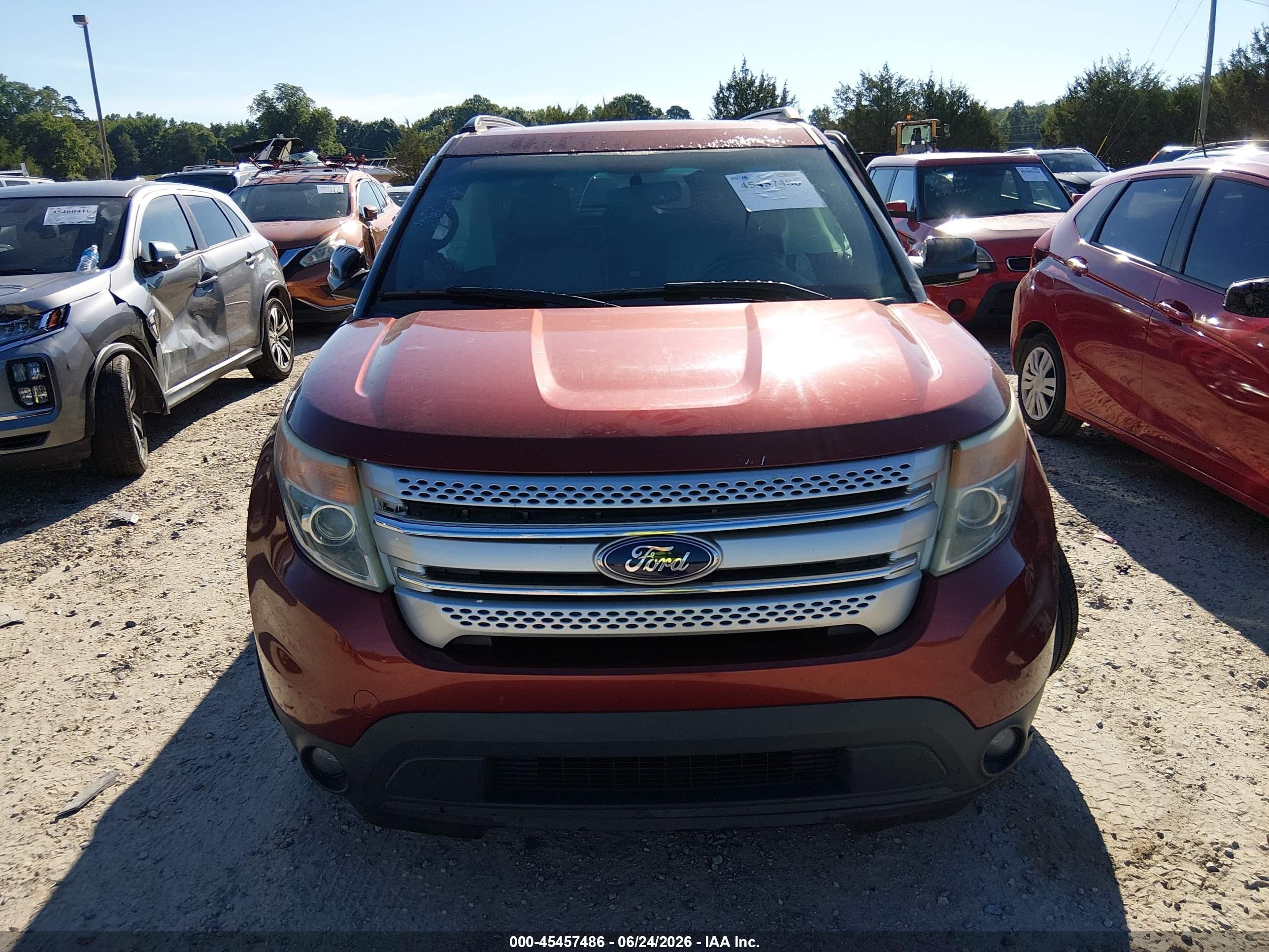 2014 Ford Explorer Xlt Orange vin: 1FM5K7D82EGA47310