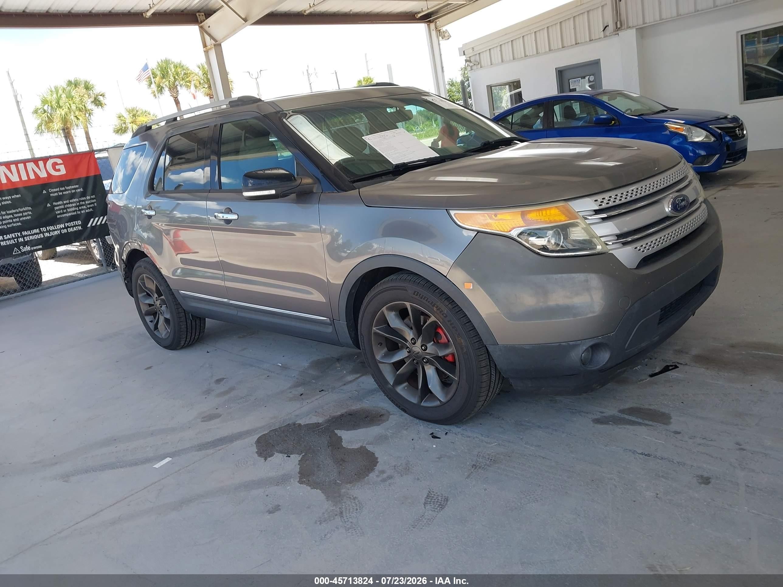 2014 Ford Explorer Xlt Gray vin: 1FM5K7D82EGA58193