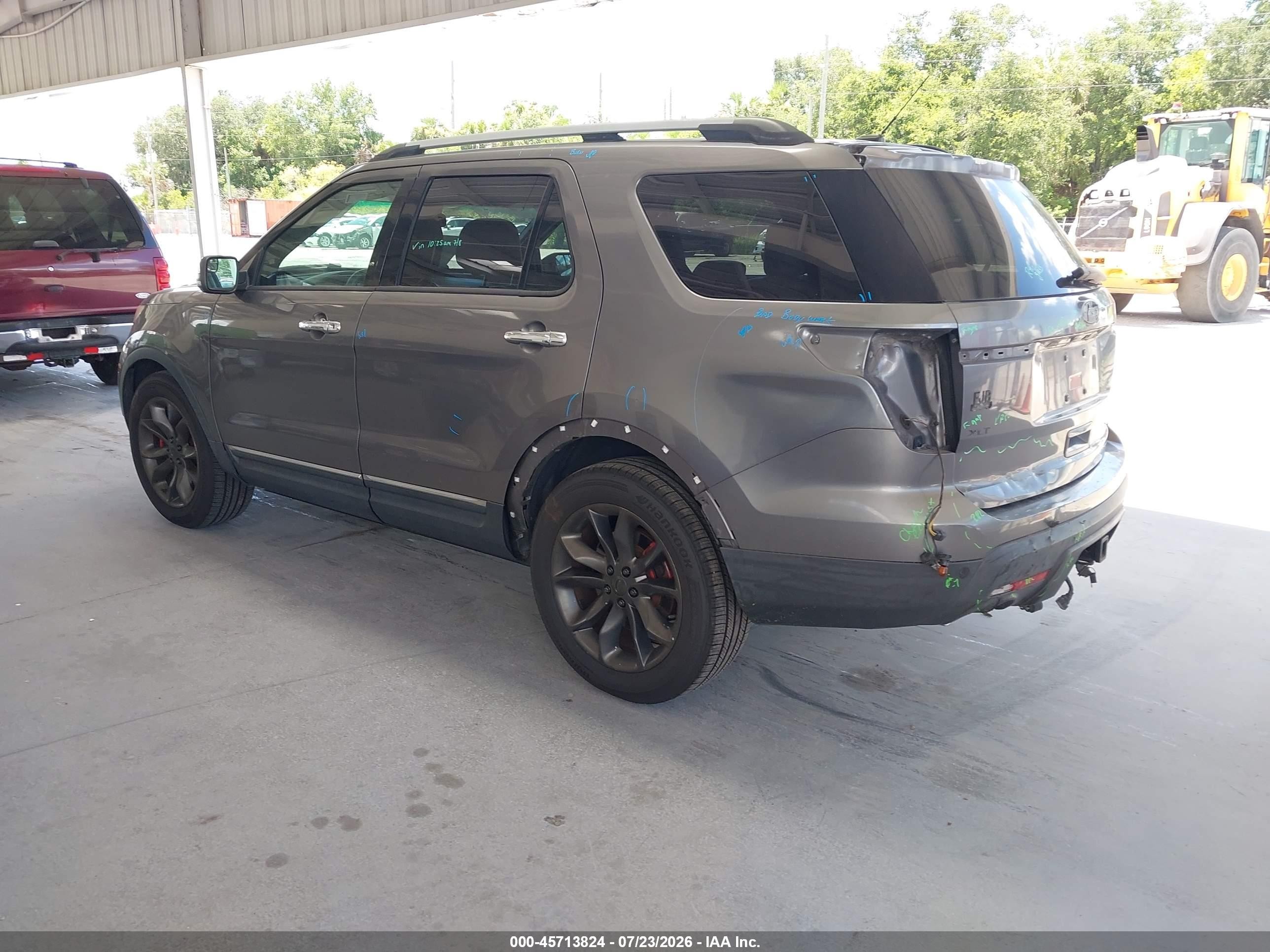 2014 Ford Explorer Xlt Gray vin: 1FM5K7D82EGA58193