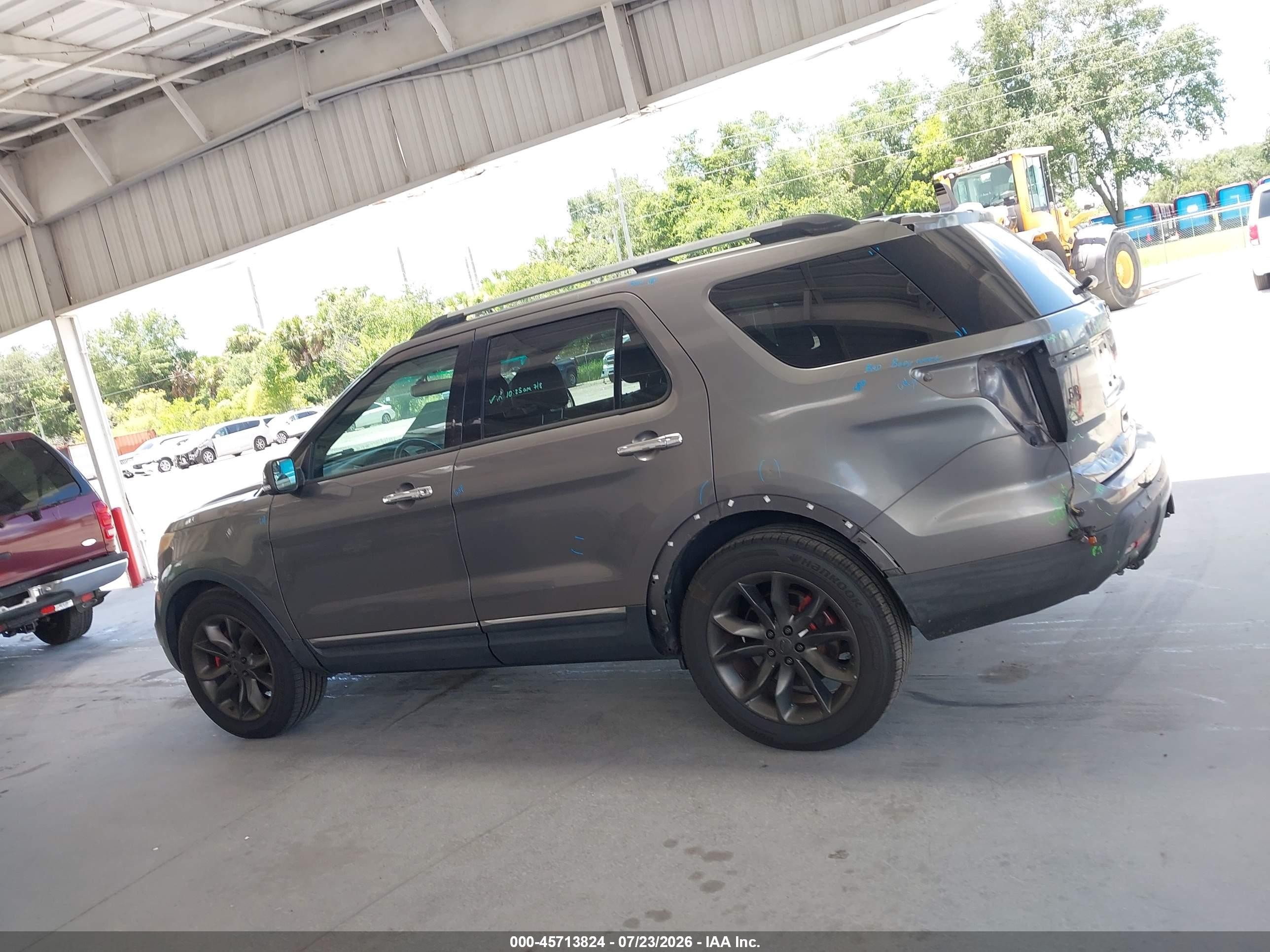 2014 Ford Explorer Xlt Gray vin: 1FM5K7D82EGA58193