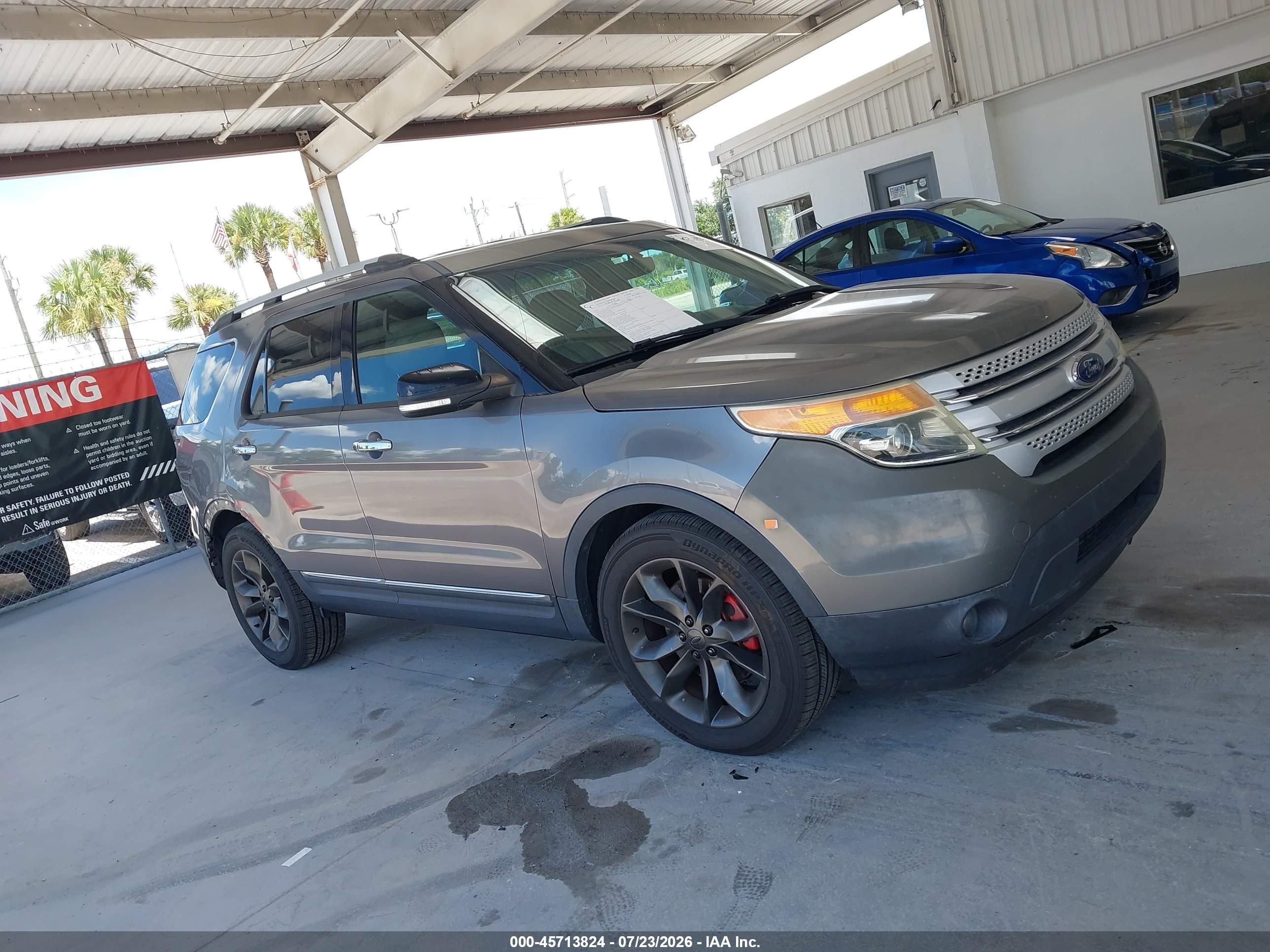 2014 Ford Explorer Xlt Gray vin: 1FM5K7D82EGA58193