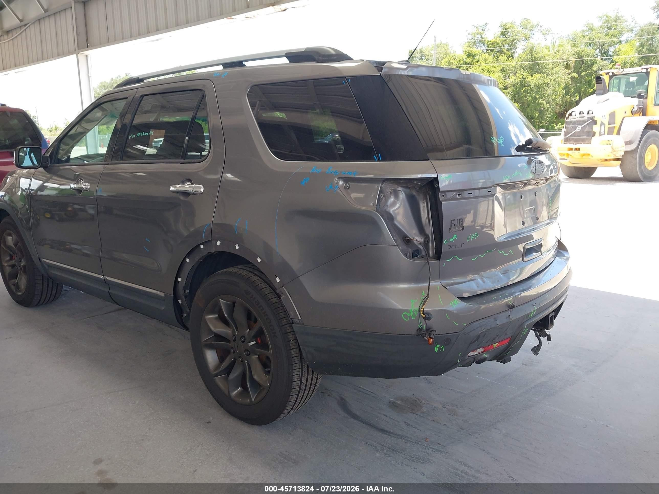 2014 Ford Explorer Xlt Gray vin: 1FM5K7D82EGA58193
