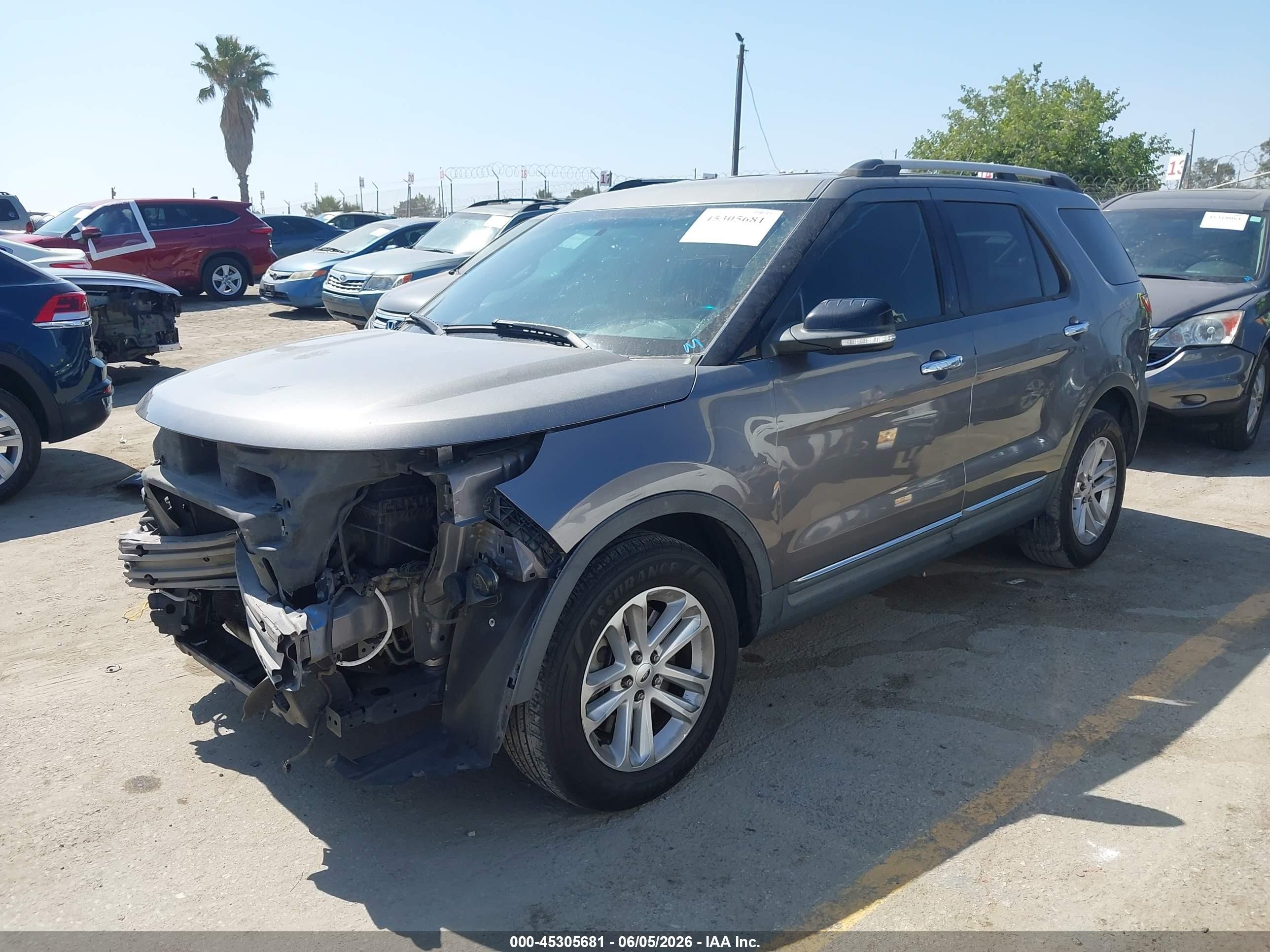 2014 Ford Explorer Xlt Gray vin: 1FM5K7D82EGB84571