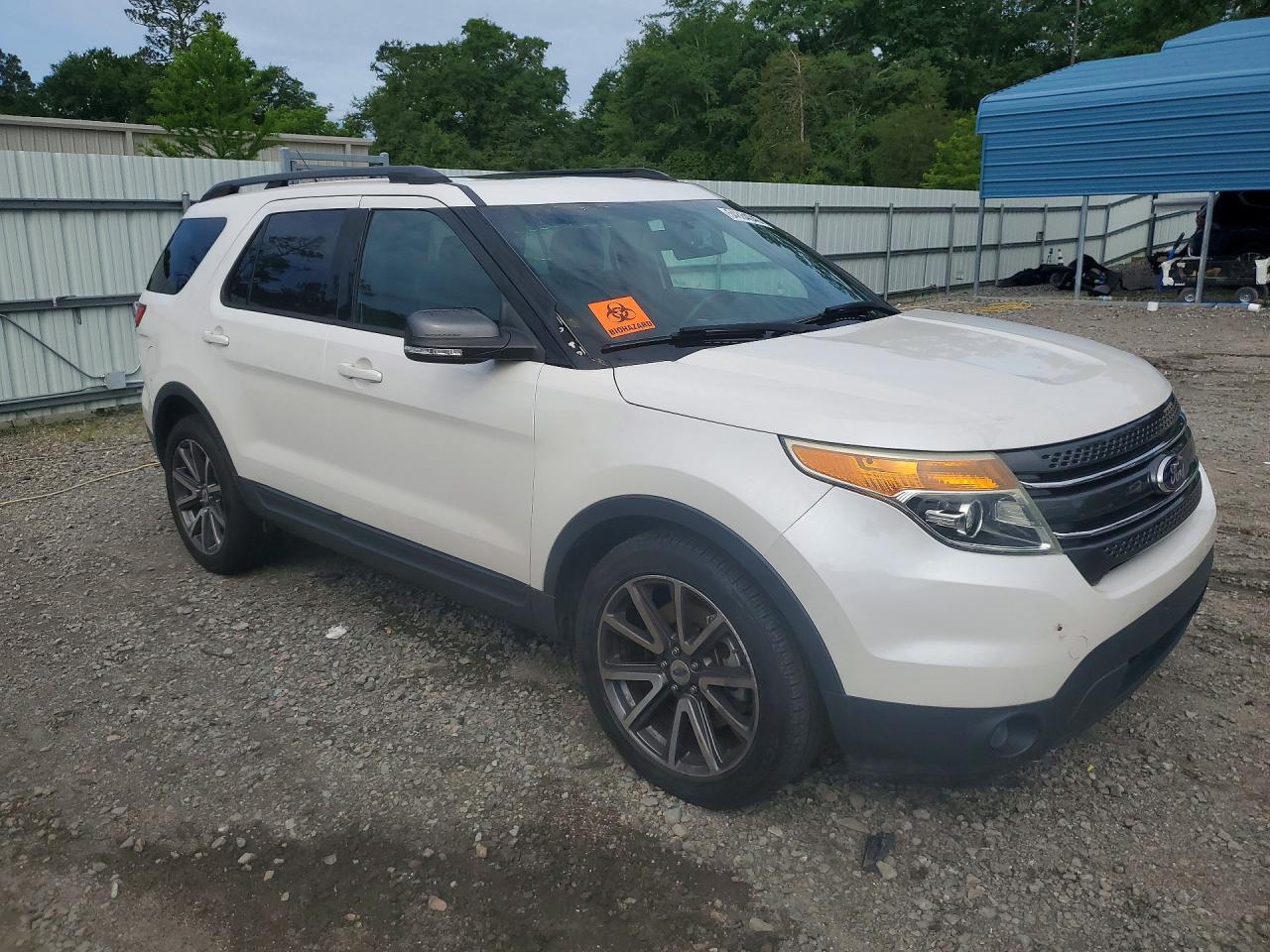2015 Ford Explorer Xlt White vin: 1FM5K7D82FGA74993