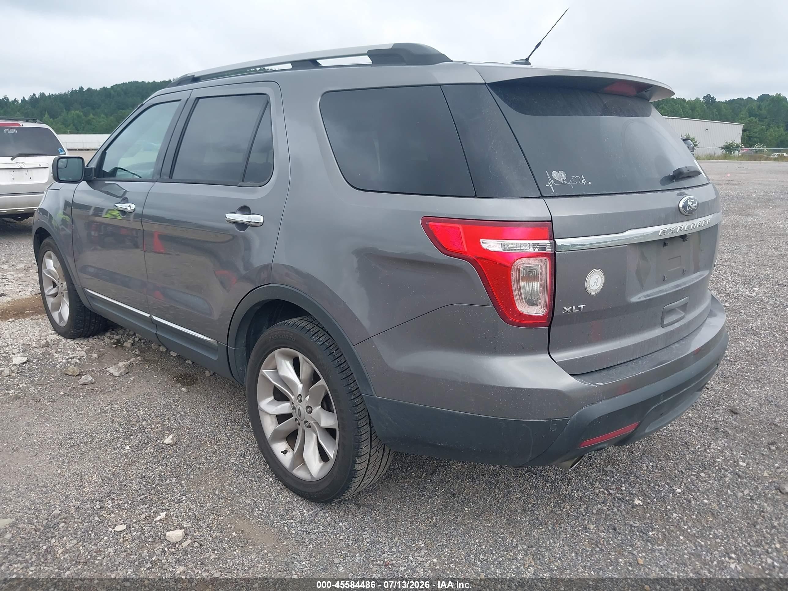 2013 Ford Explorer Xlt Gray vin: 1FM5K7D83DGA03217