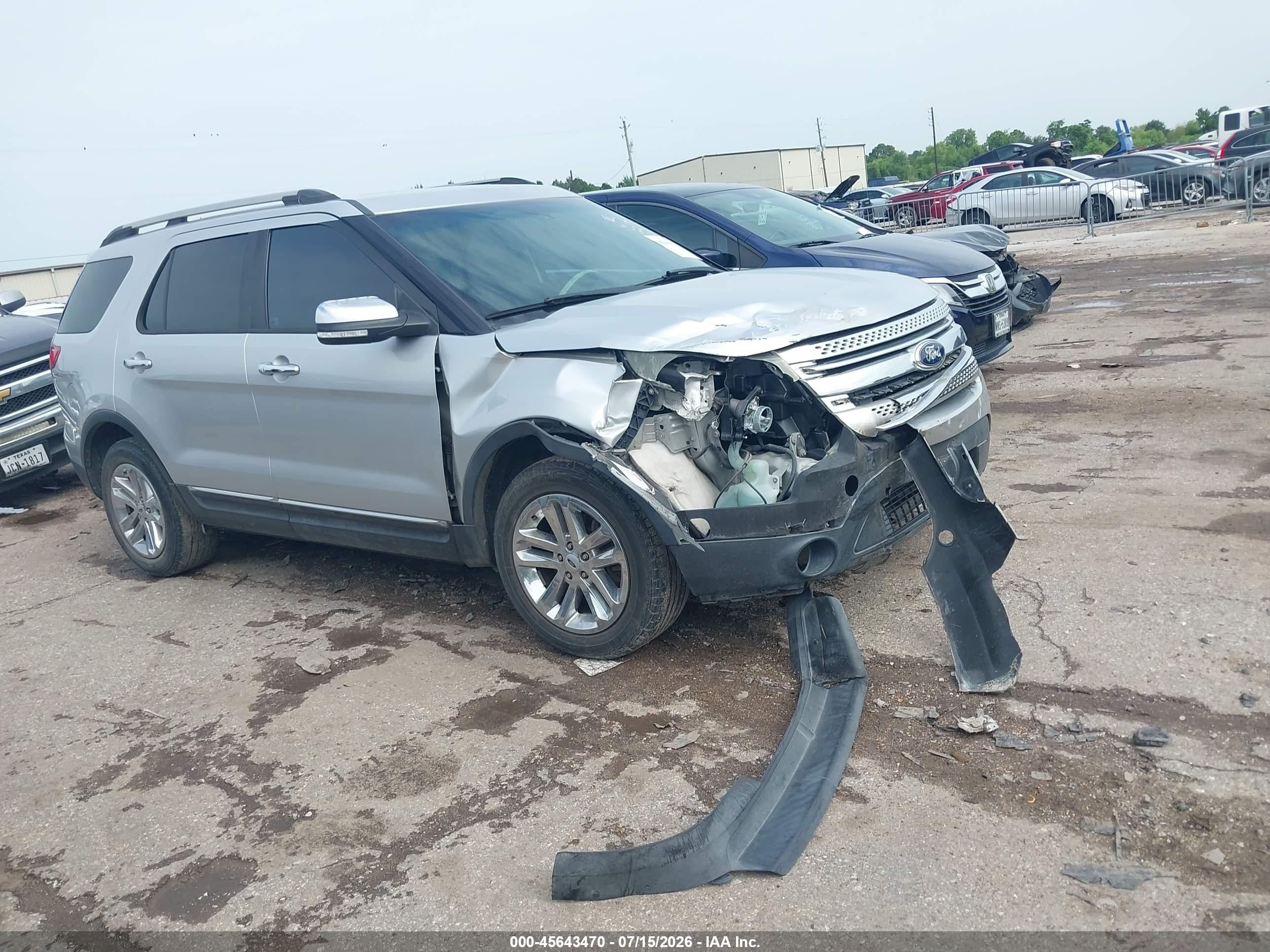 2013 Ford Explorer Xlt Silver vin: 1FM5K7D83DGA20325