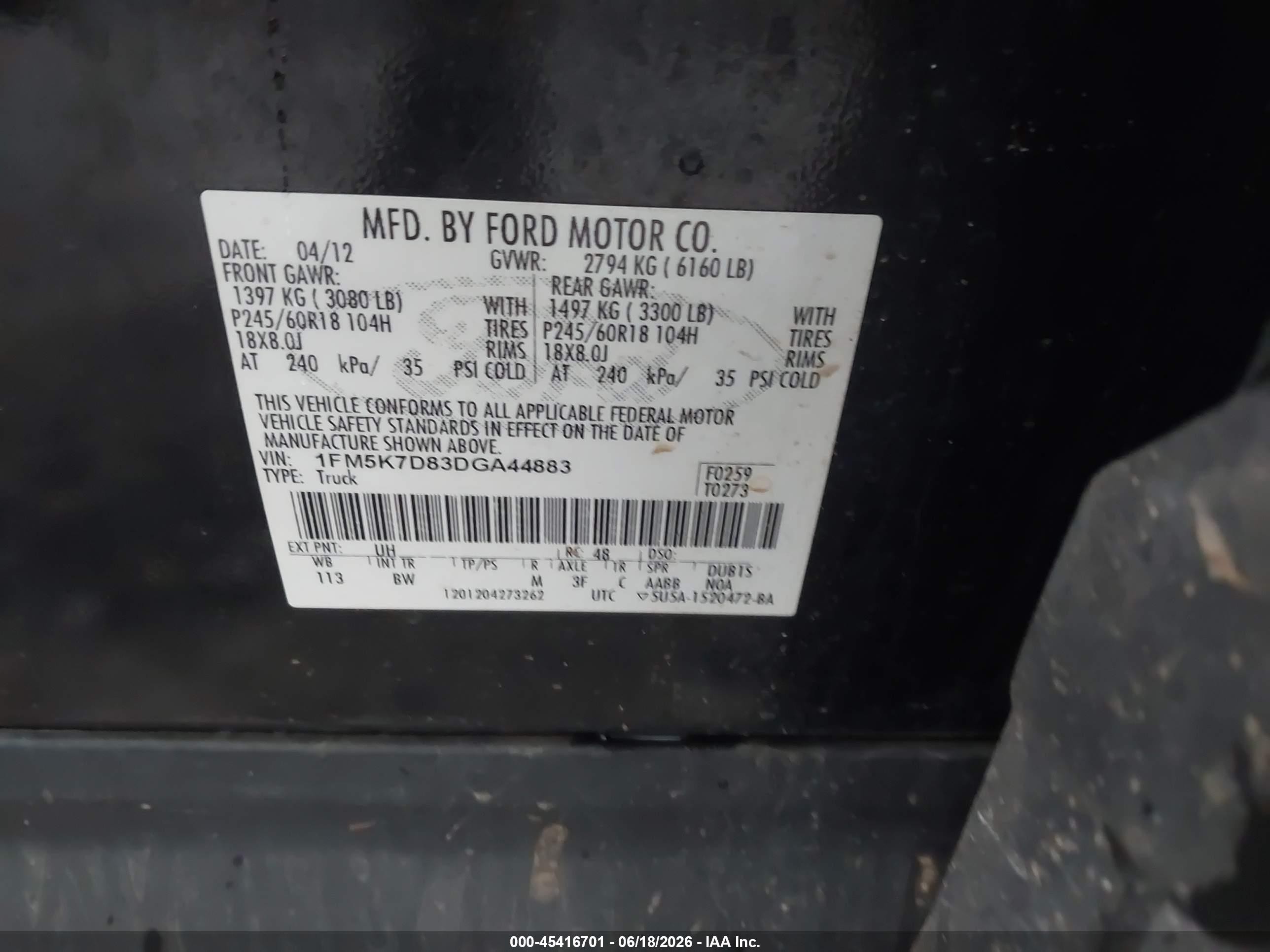 2013 Ford Explorer Xlt Black vin: 1FM5K7D83DGA44883