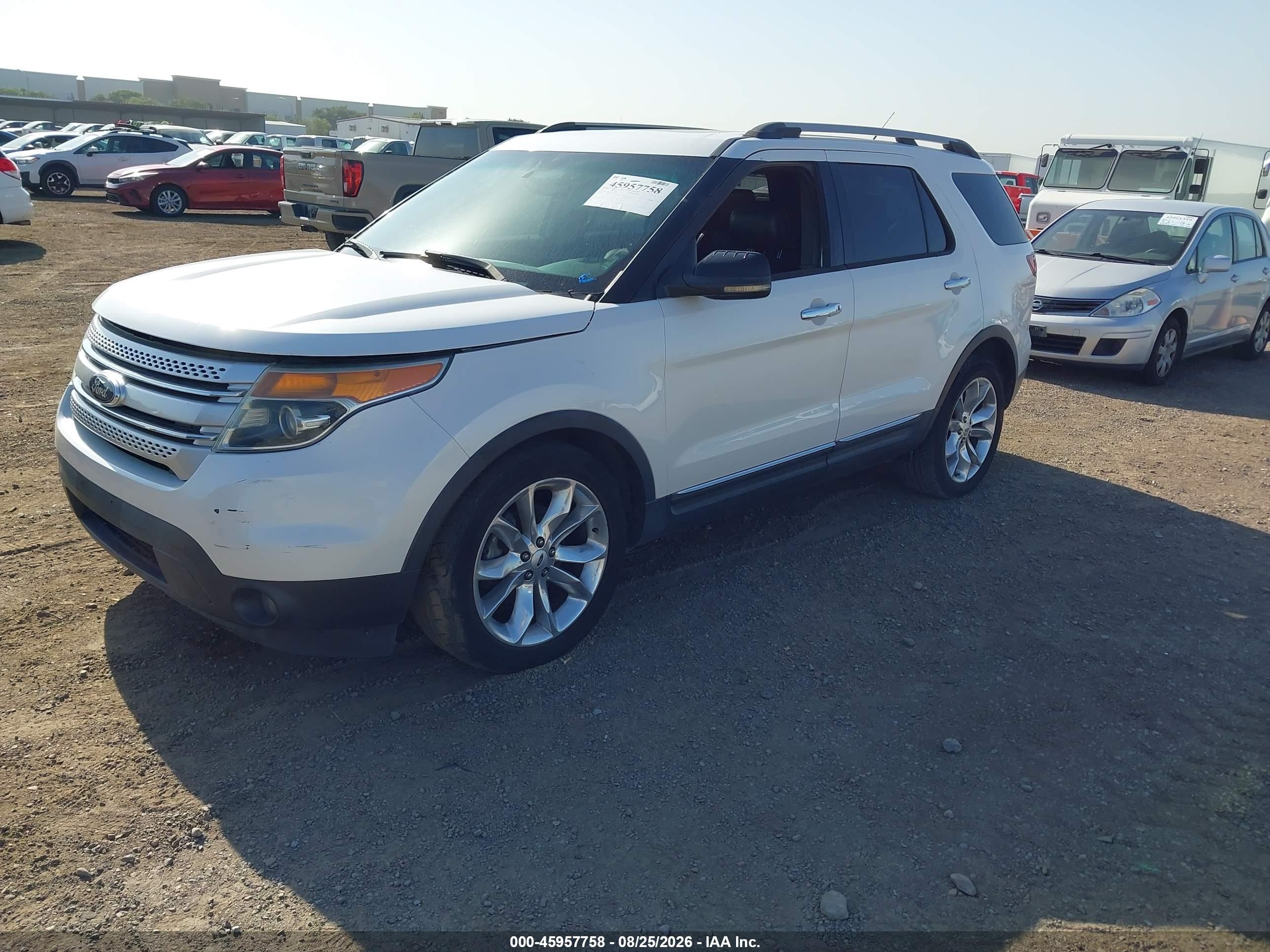2013 Ford Explorer Xlt White vin: 1FM5K7D83DGA75423