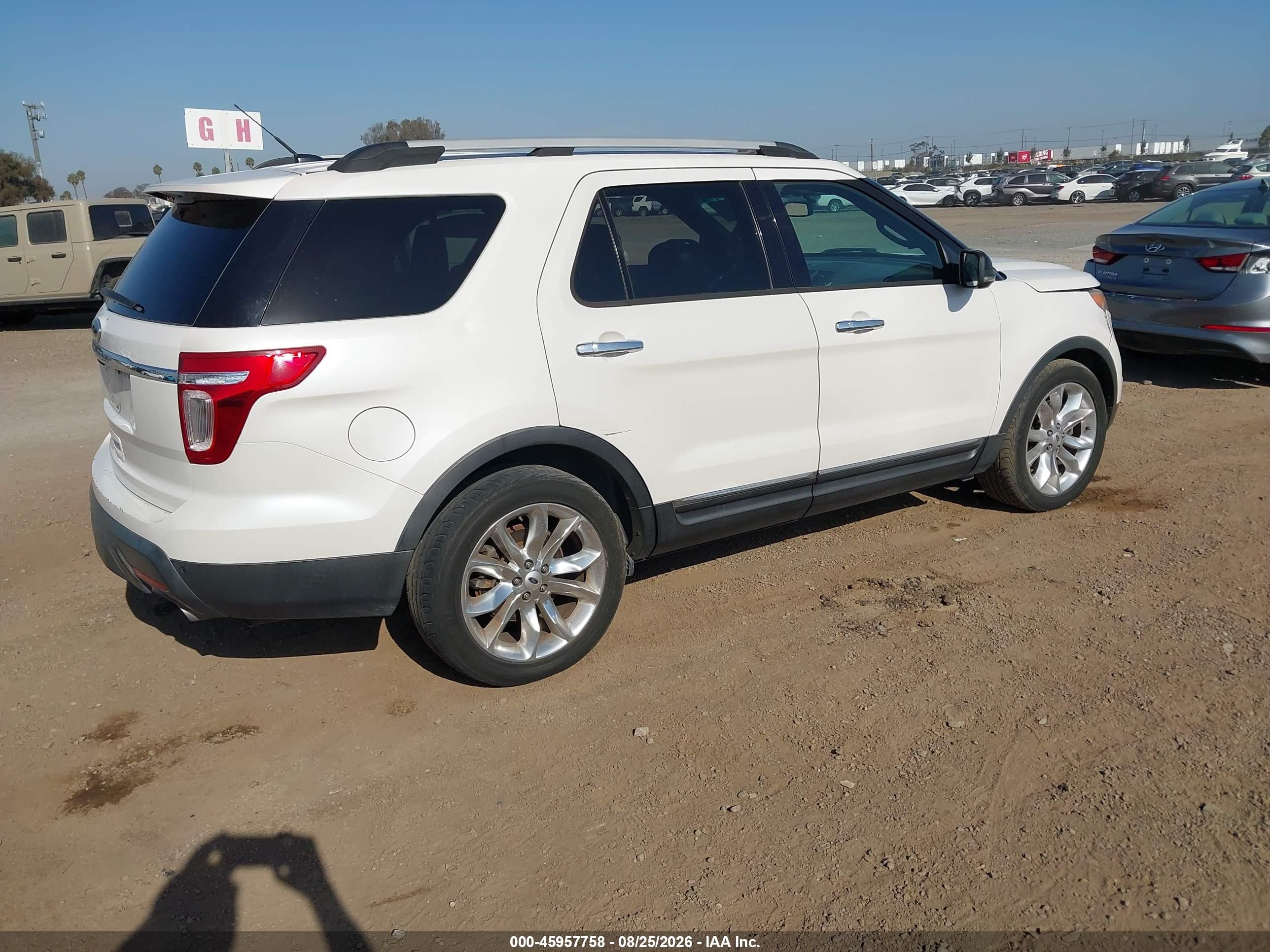 2013 Ford Explorer Xlt White vin: 1FM5K7D83DGA75423