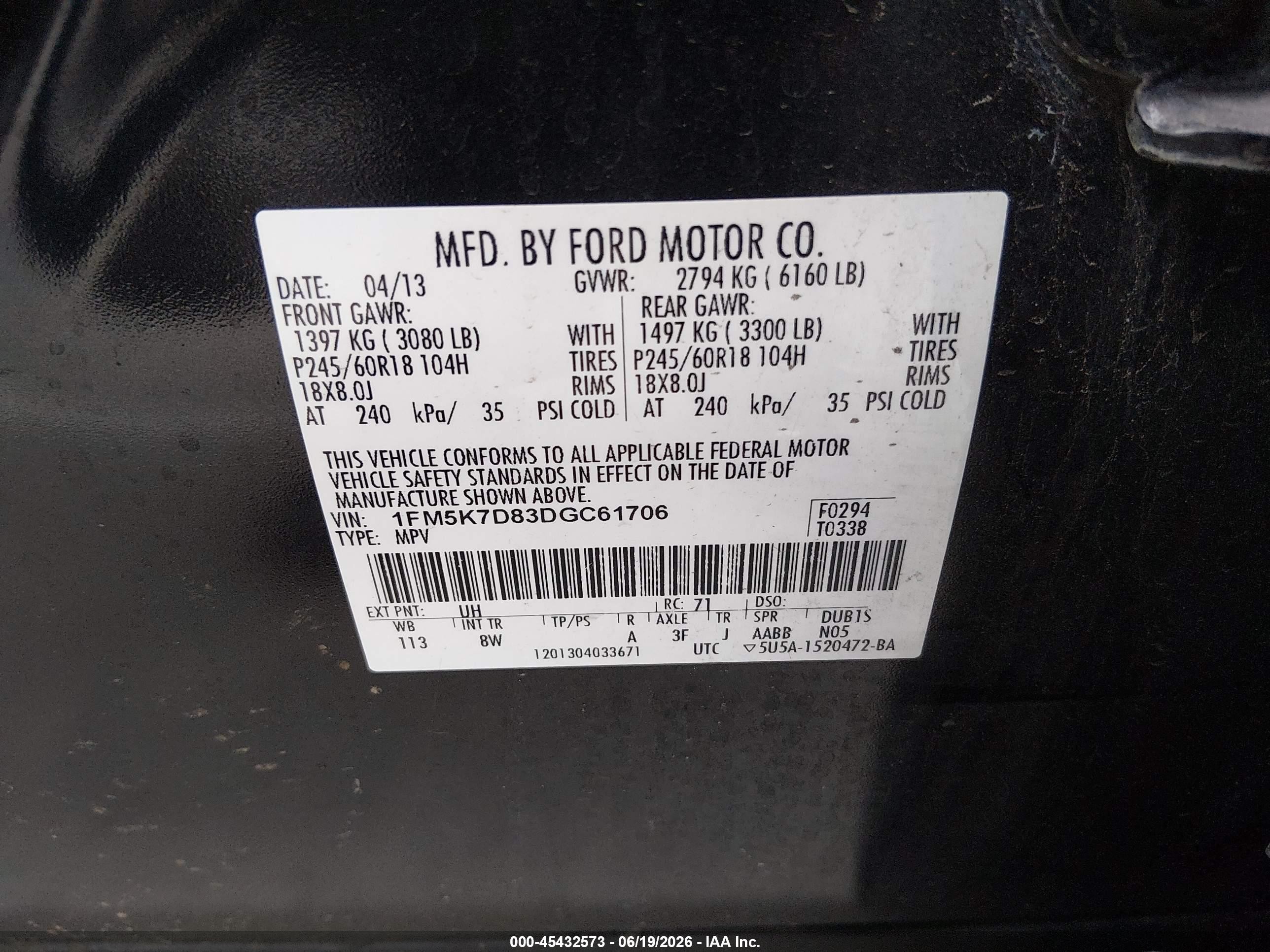 2013 Ford Explorer Xlt Black vin: 1FM5K7D83DGC61706