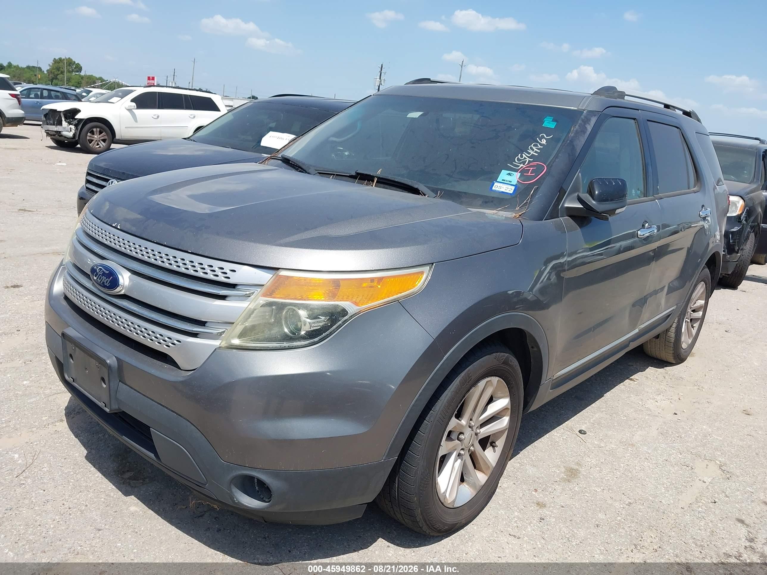 2014 Ford Explorer Xlt Gray vin: 1FM5K7D83EGA46120