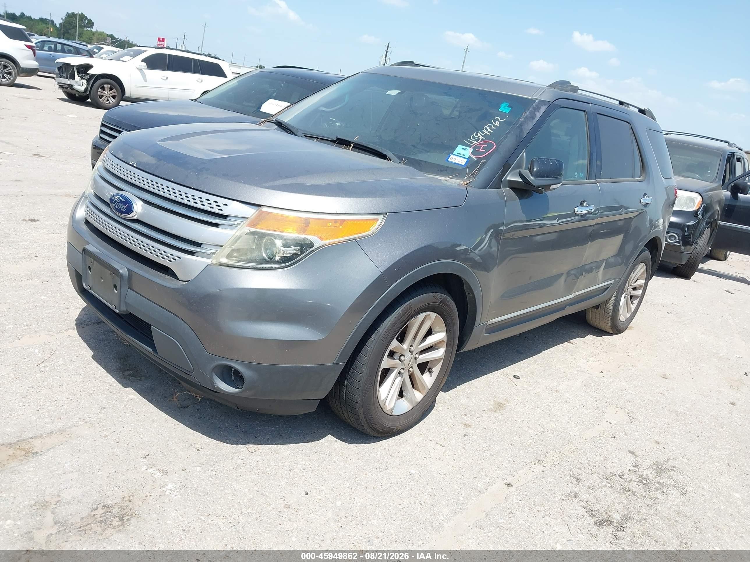 2014 Ford Explorer Xlt Gray vin: 1FM5K7D83EGA46120