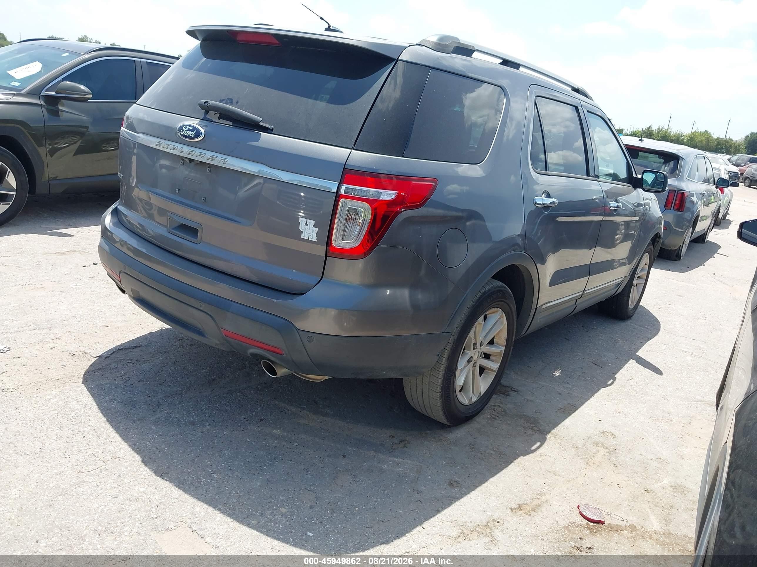 2014 Ford Explorer Xlt Gray vin: 1FM5K7D83EGA46120