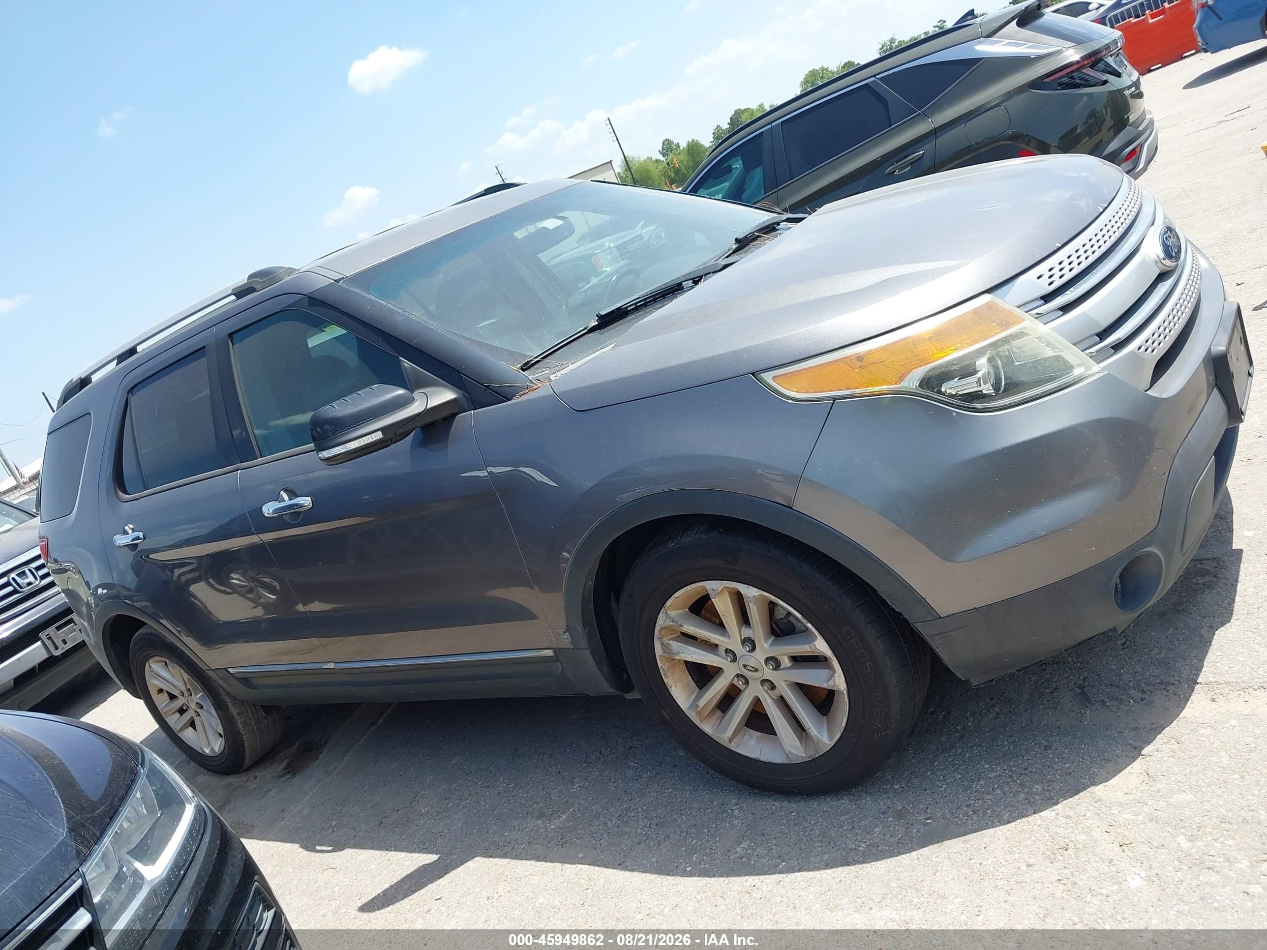 2014 Ford Explorer Xlt Gray vin: 1FM5K7D83EGA46120
