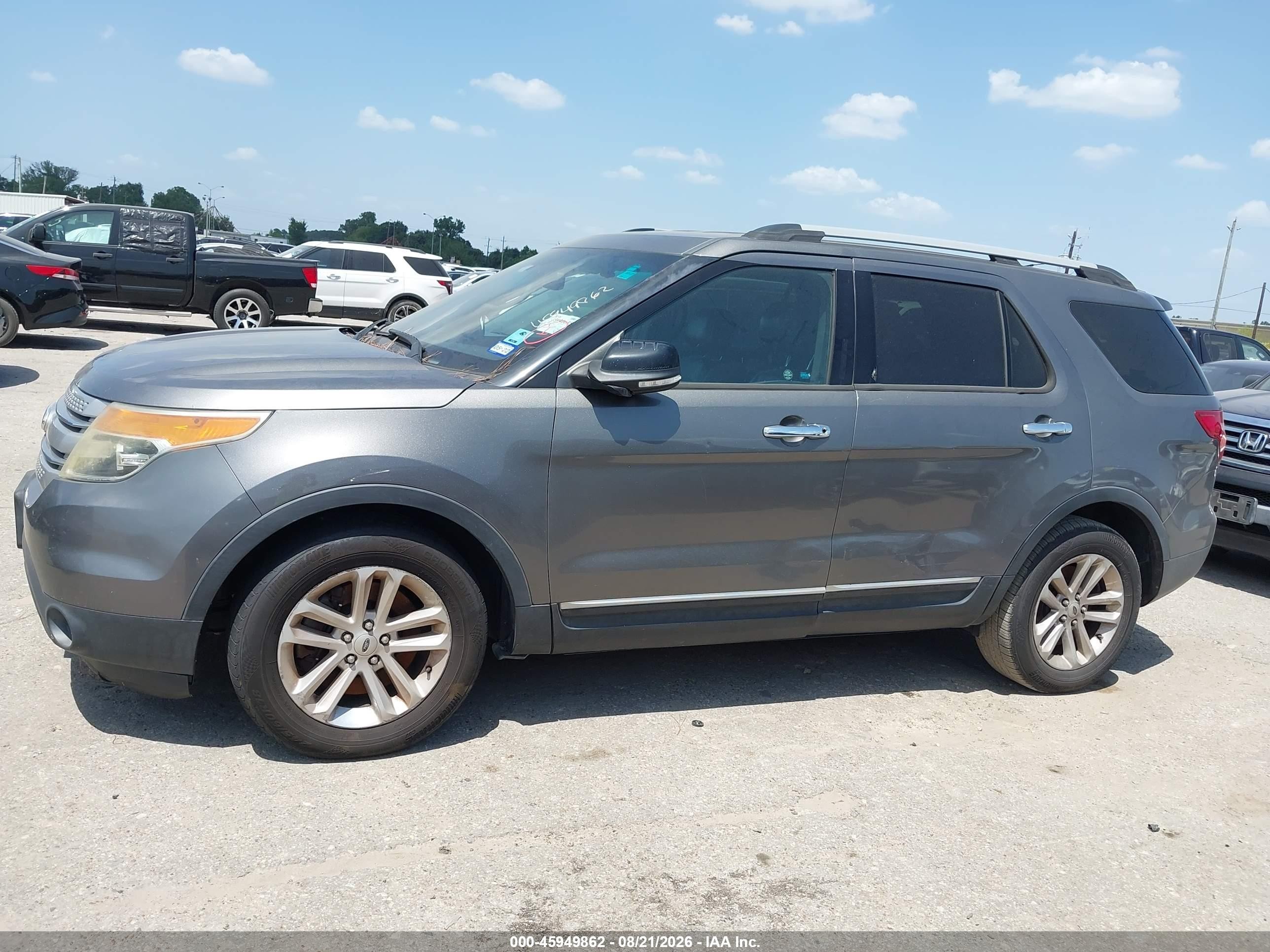 2014 Ford Explorer Xlt Gray vin: 1FM5K7D83EGA46120