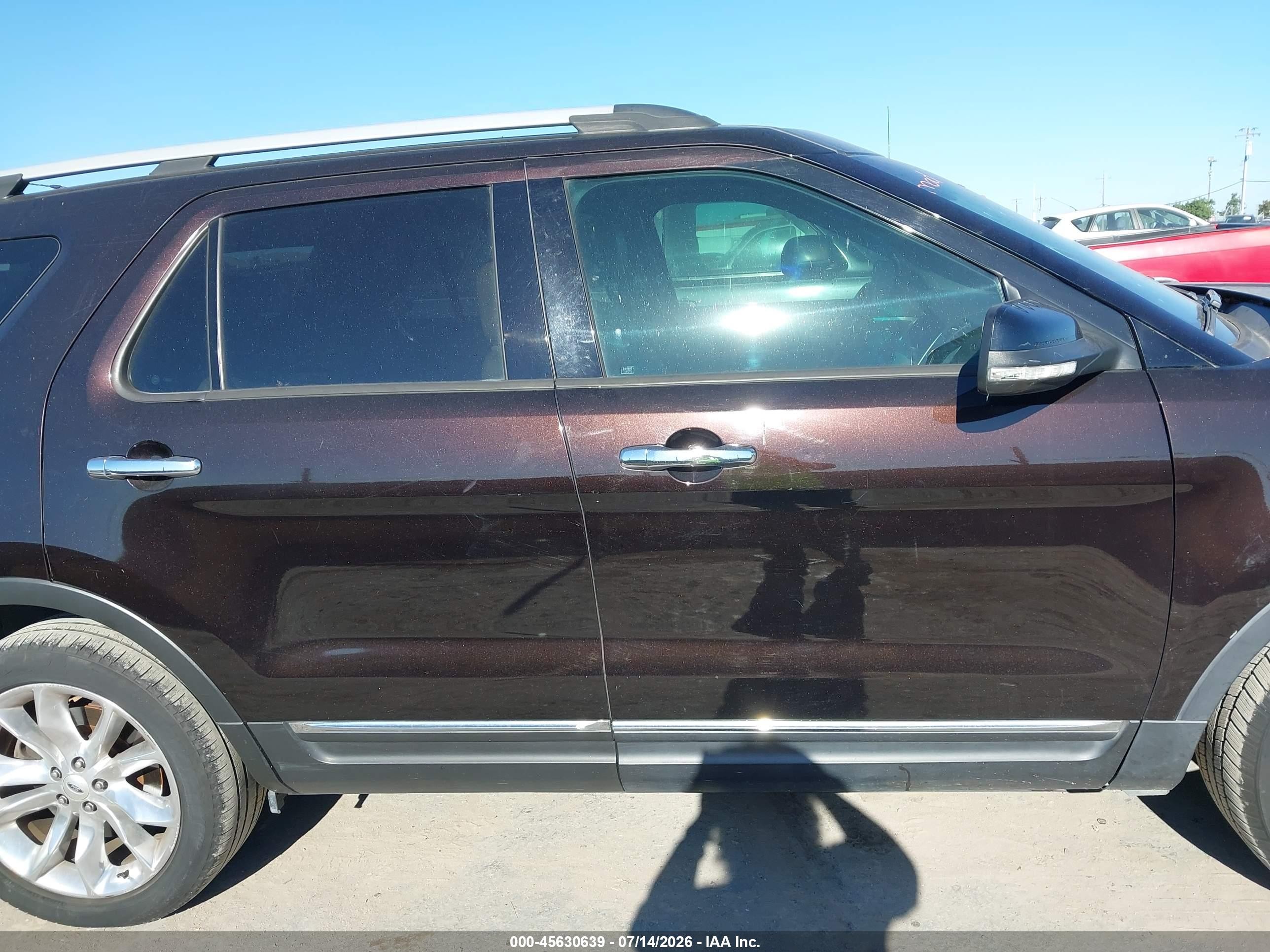 2014 Ford Explorer Xlt Burgundy vin: 1FM5K7D83EGA54055