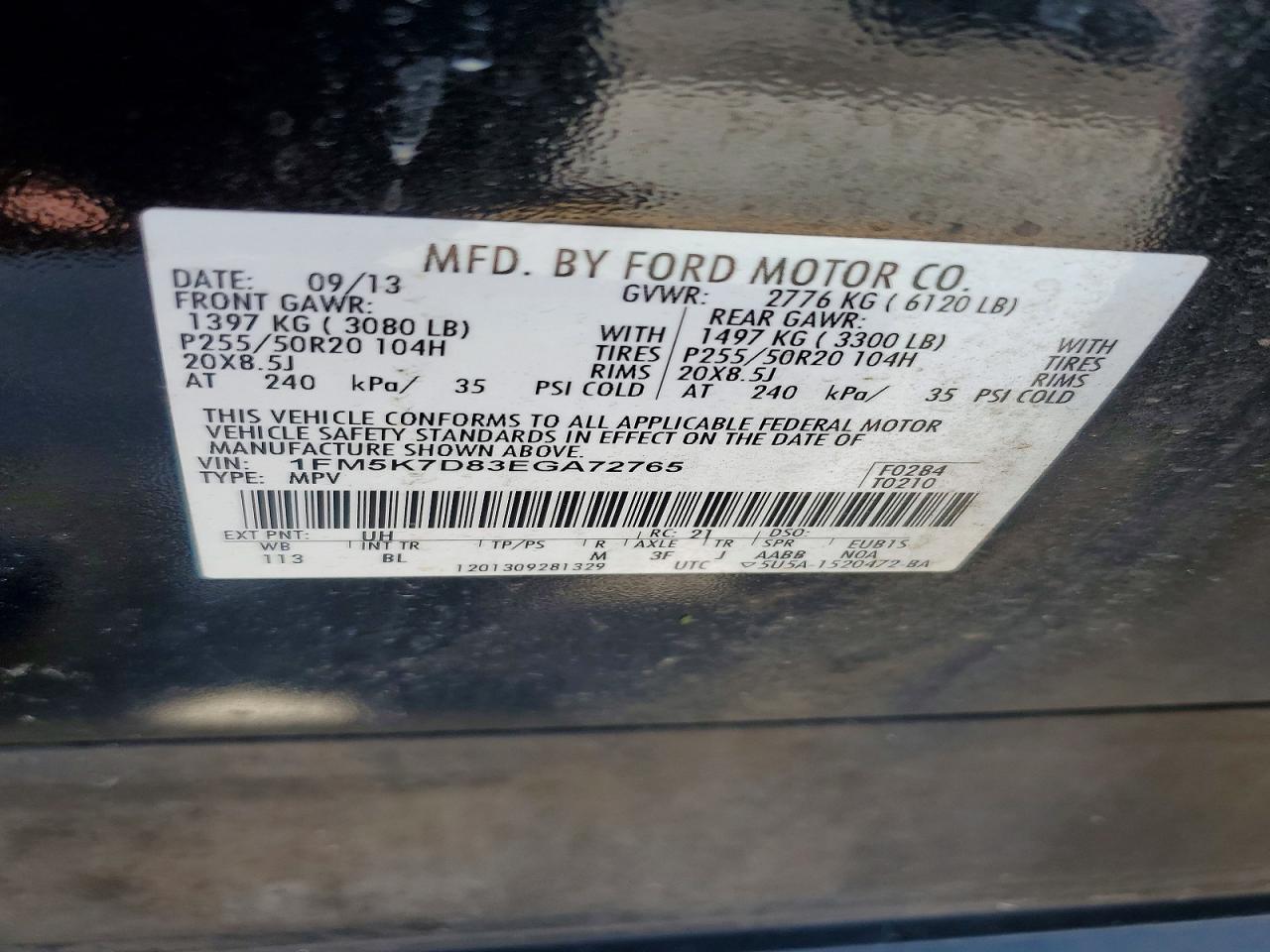 2014 Ford Explorer Xlt Черный vin: 1FM5K7D83EGA72765