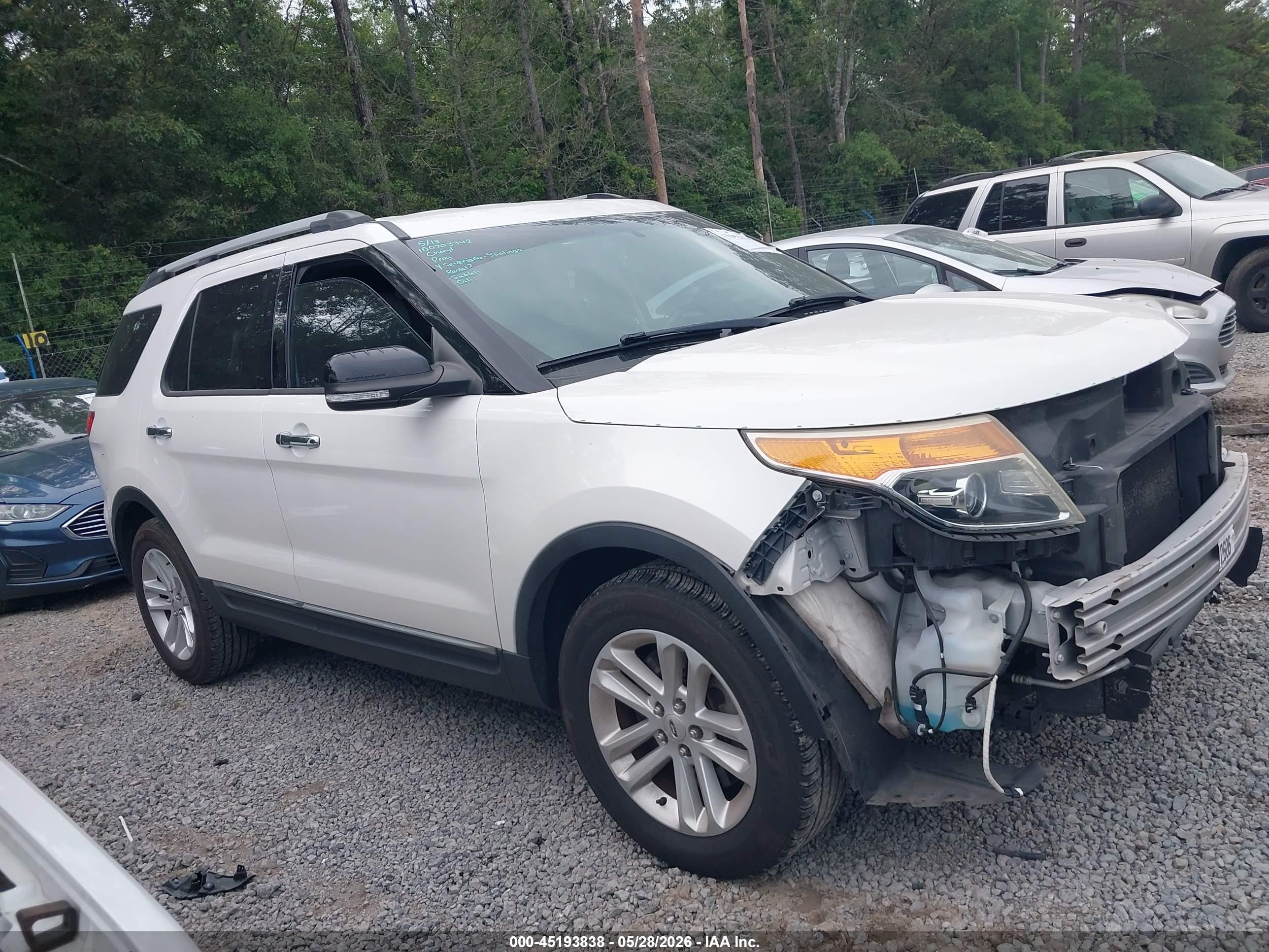 2014 Ford Explorer Xlt White vin: 1FM5K7D83EGA72782