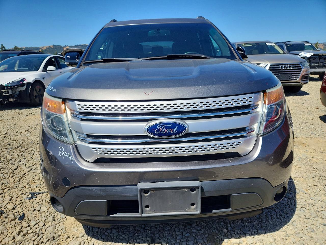 2014 Ford Explorer Xlt Gray vin: 1FM5K7D83EGC36404