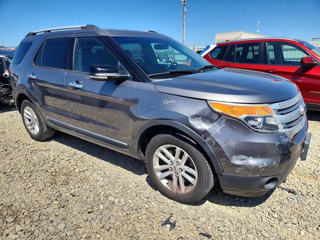 2014 Ford Explorer Xlt Gray vin: 1FM5K7D83EGC36404