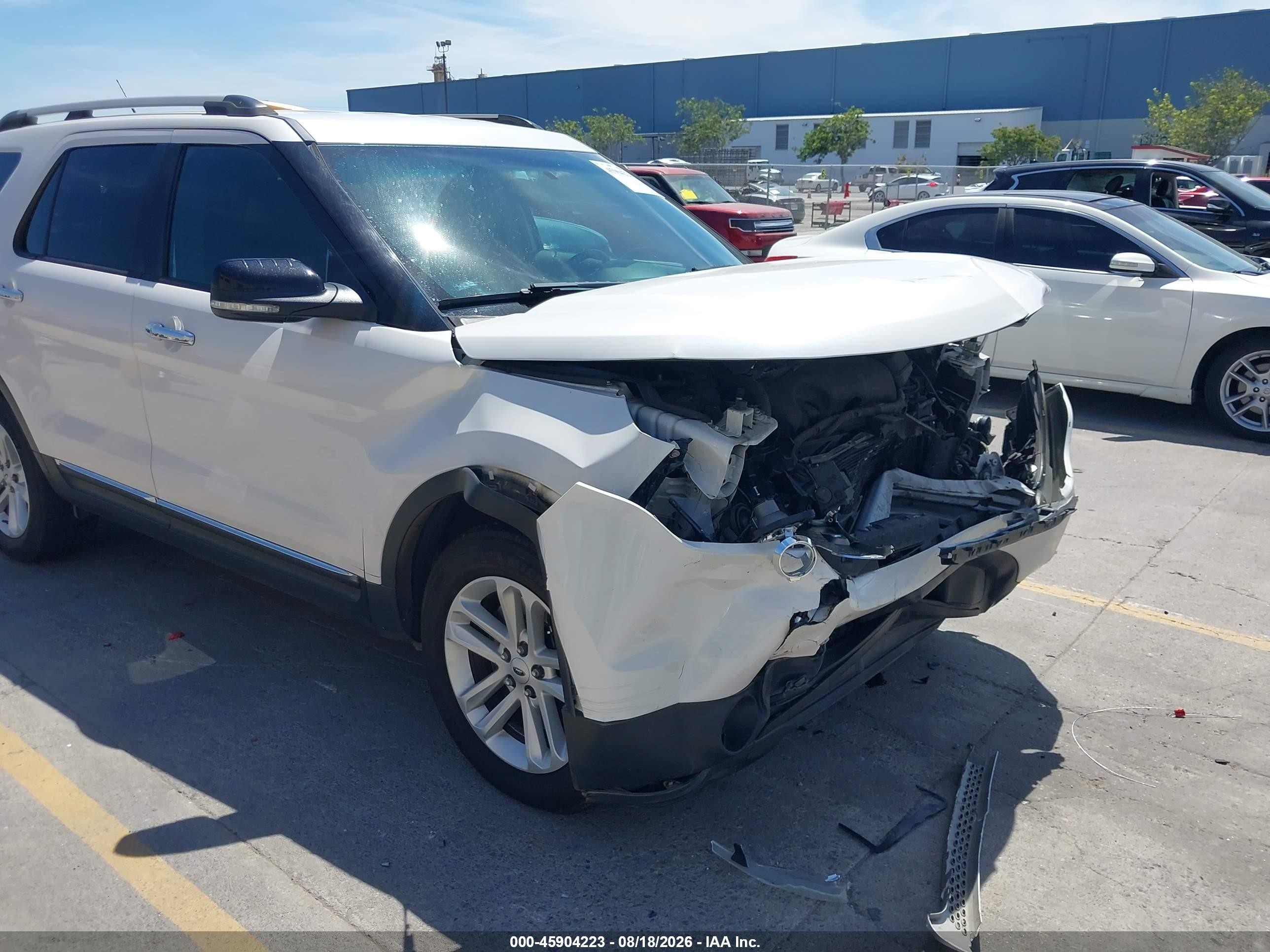 2015 Ford Explorer Xlt White vin: 1FM5K7D83FGA55756