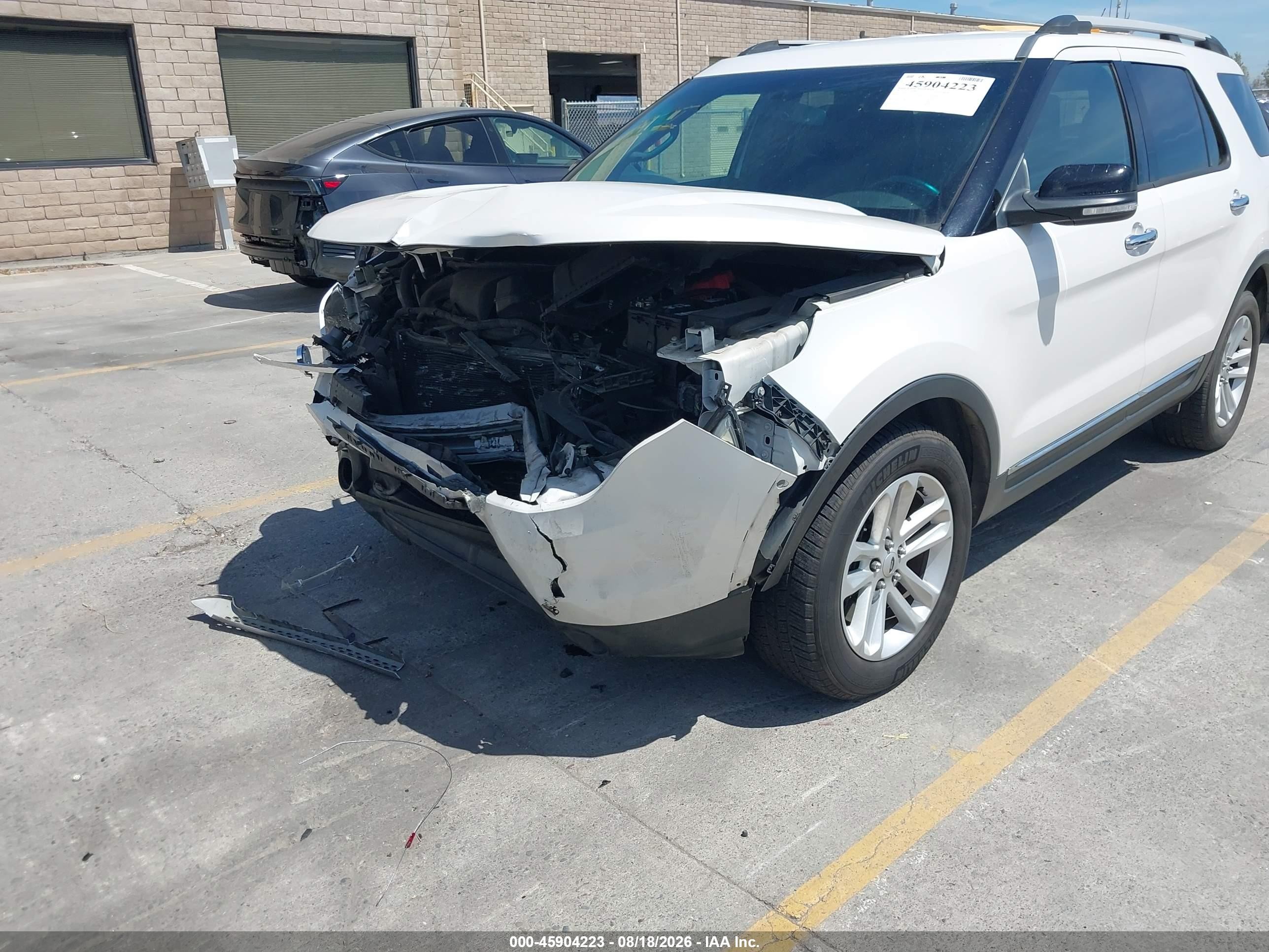2015 Ford Explorer Xlt White vin: 1FM5K7D83FGA55756