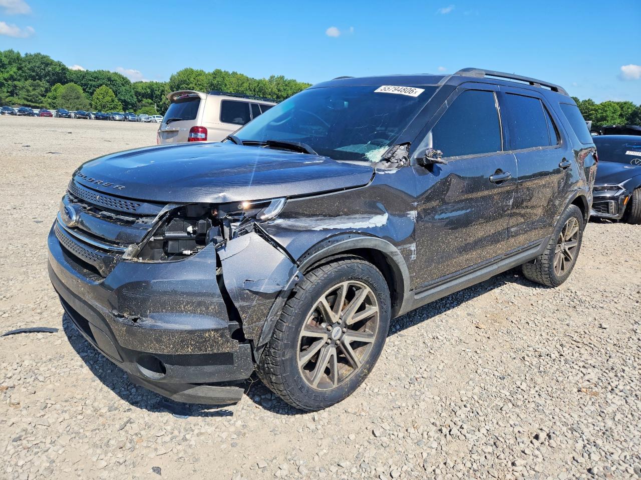 2015 Ford Explorer Xlt Gray vin: 1FM5K7D83FGB25045