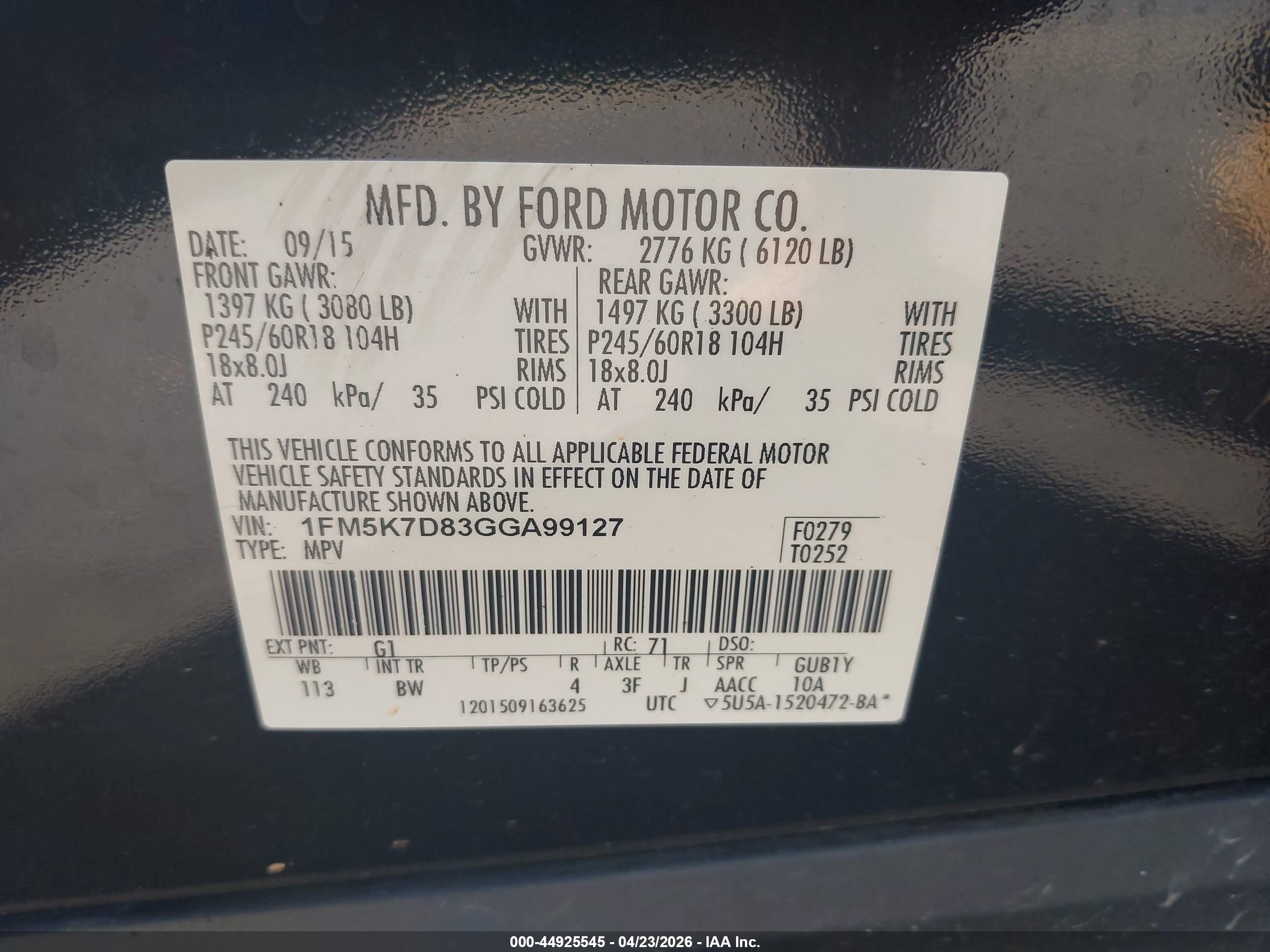 2016 Ford Explorer Xlt Black vin: 1FM5K7D83GGA99127