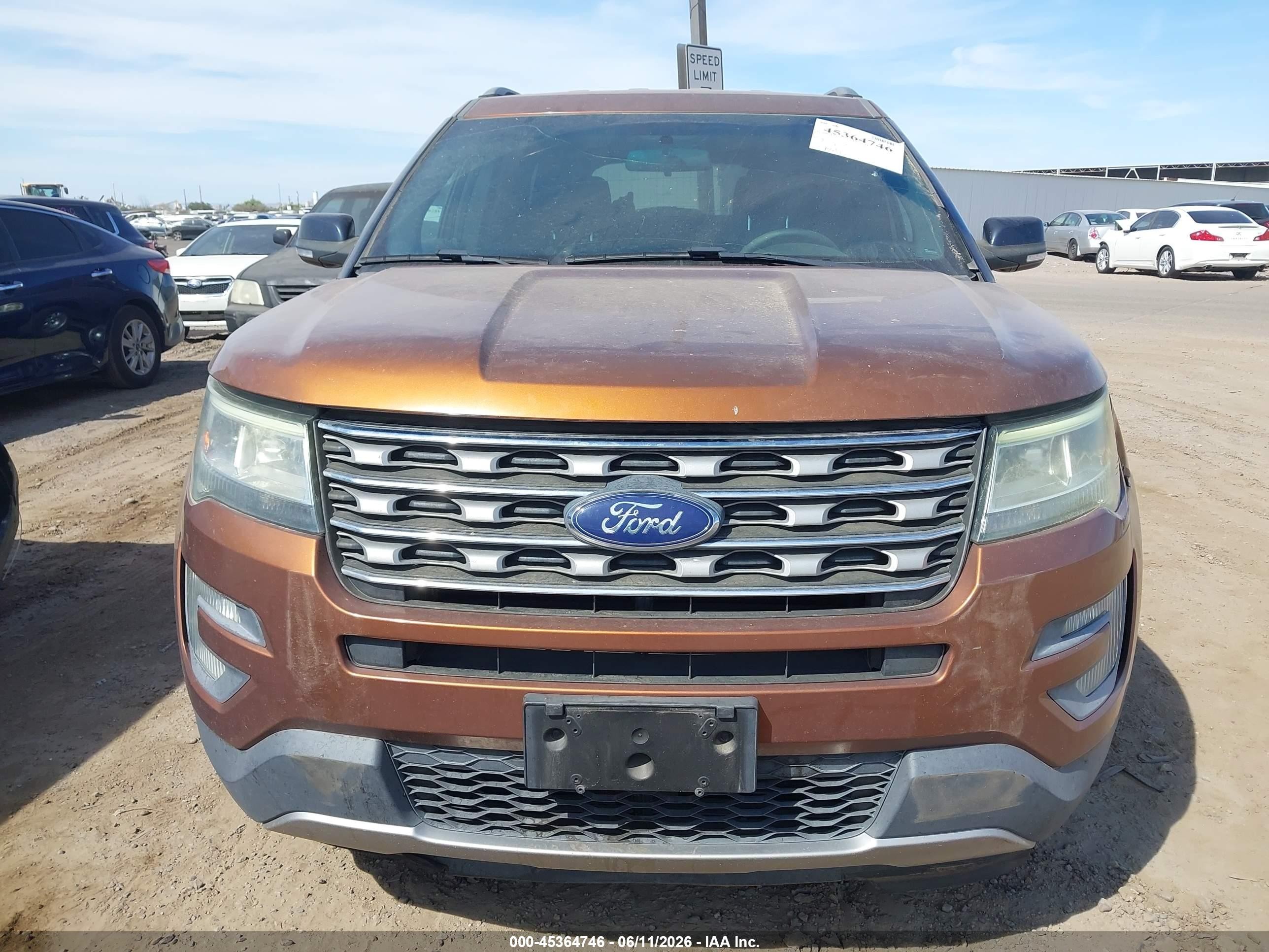 2017 Ford Explorer Xlt Orange vin: 1FM5K7D83HGA69949