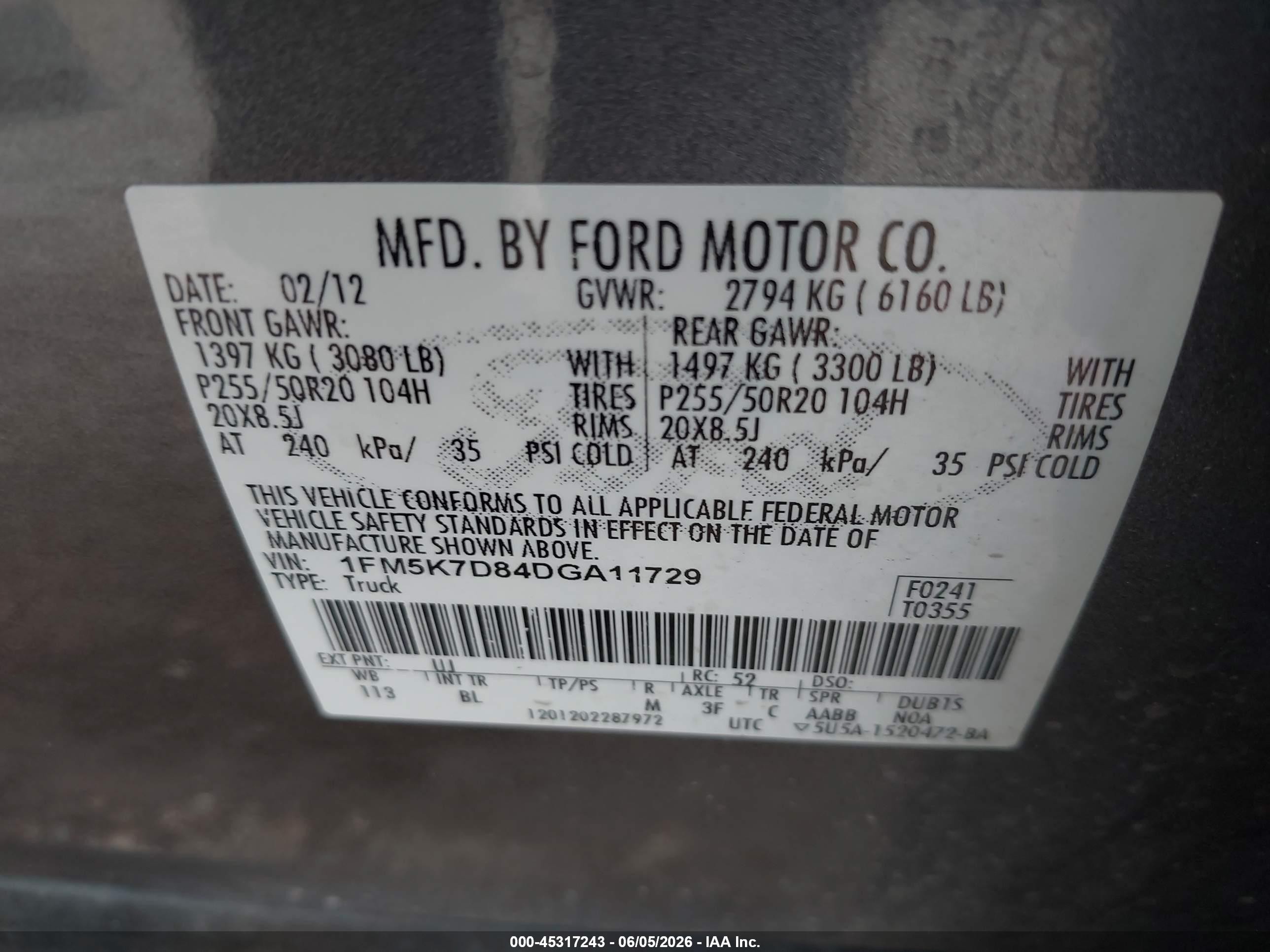 2013 Ford Explorer Xlt Серый vin: 1FM5K7D84DGA11729