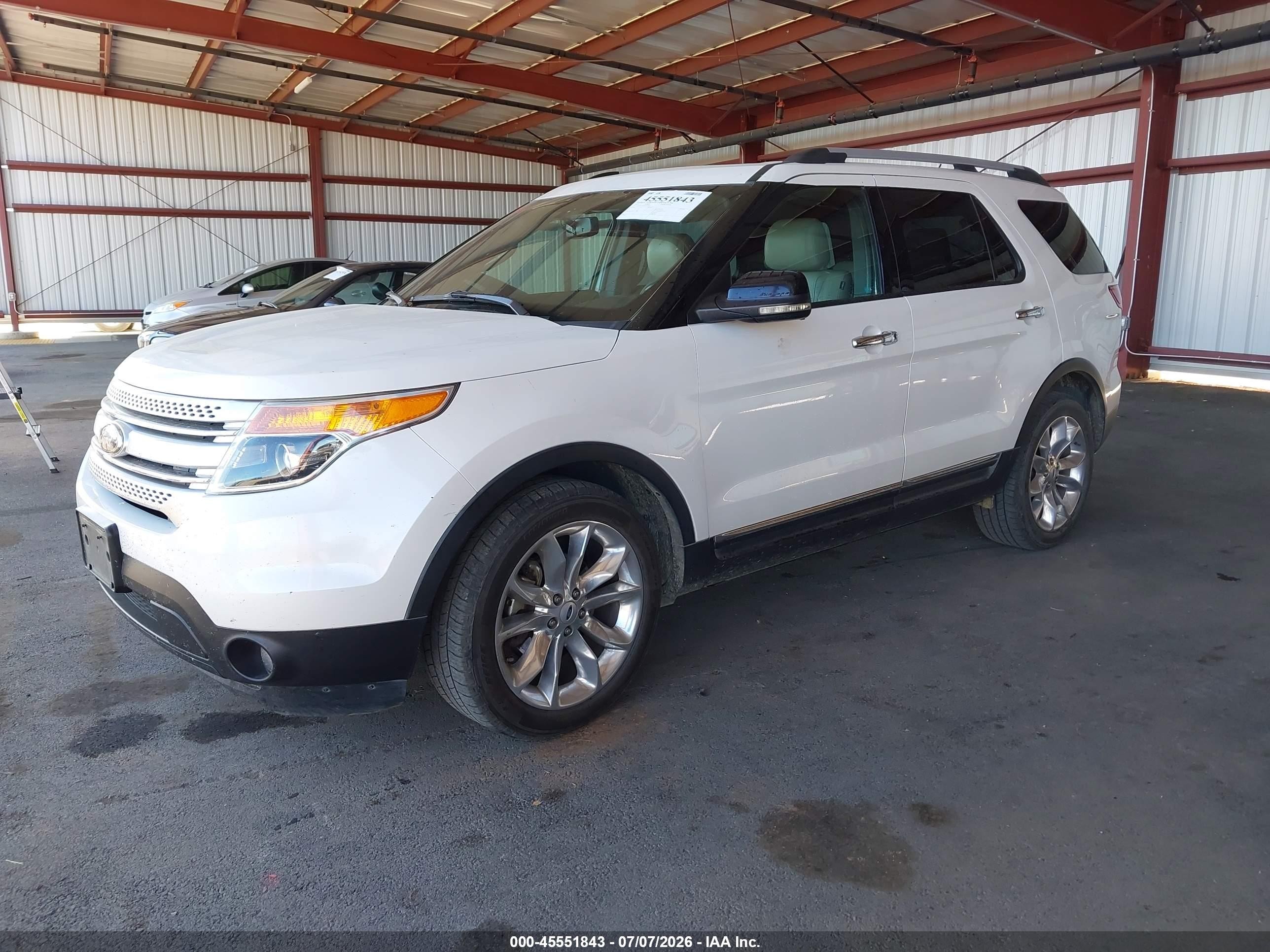 2013 Ford Explorer Xlt White vin: 1FM5K7D84DGA50580