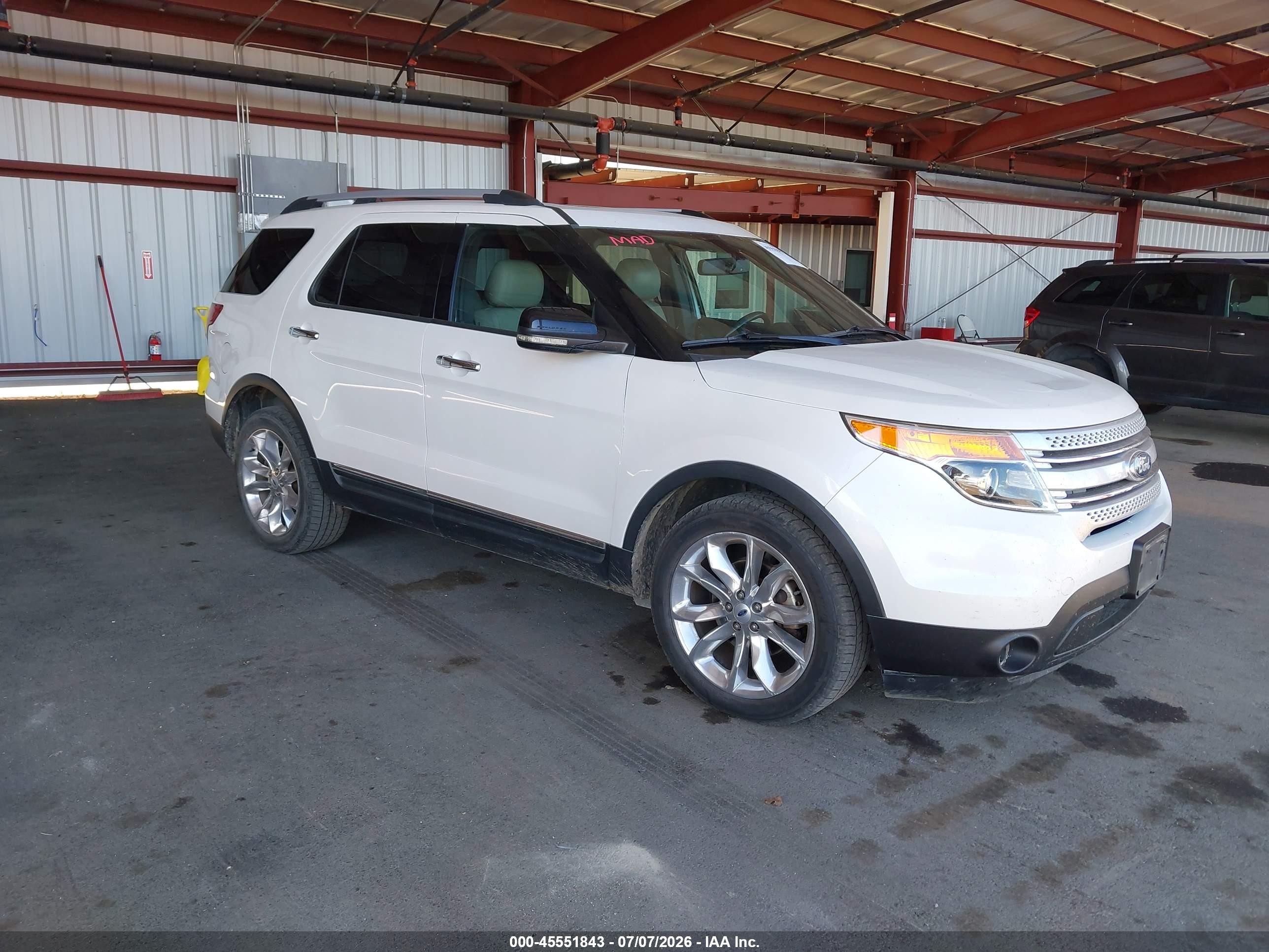 2013 Ford Explorer Xlt White vin: 1FM5K7D84DGA50580