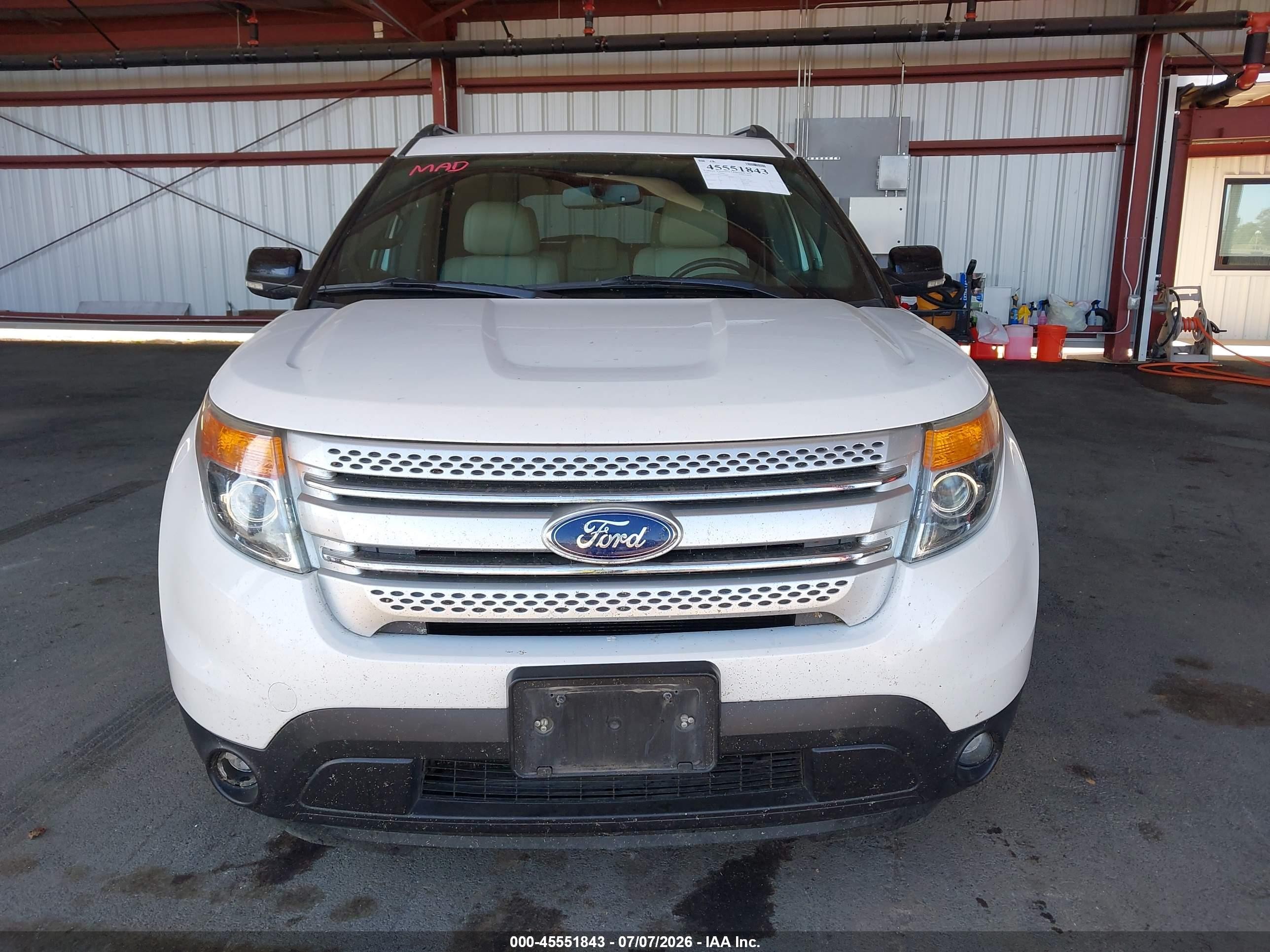 2013 Ford Explorer Xlt White vin: 1FM5K7D84DGA50580