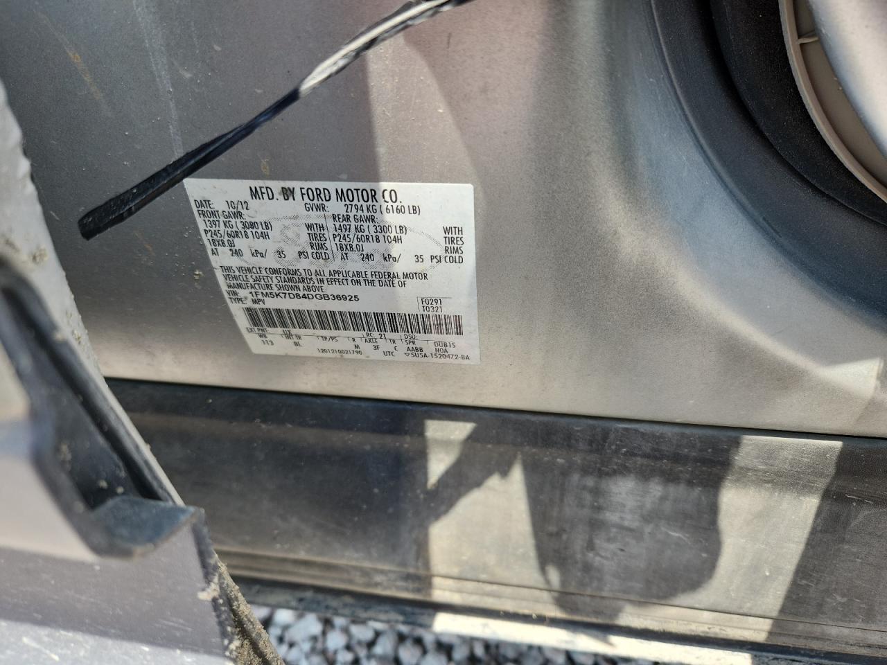 2013 Ford Explorer Xlt Silver vin: 1FM5K7D84DGB36925