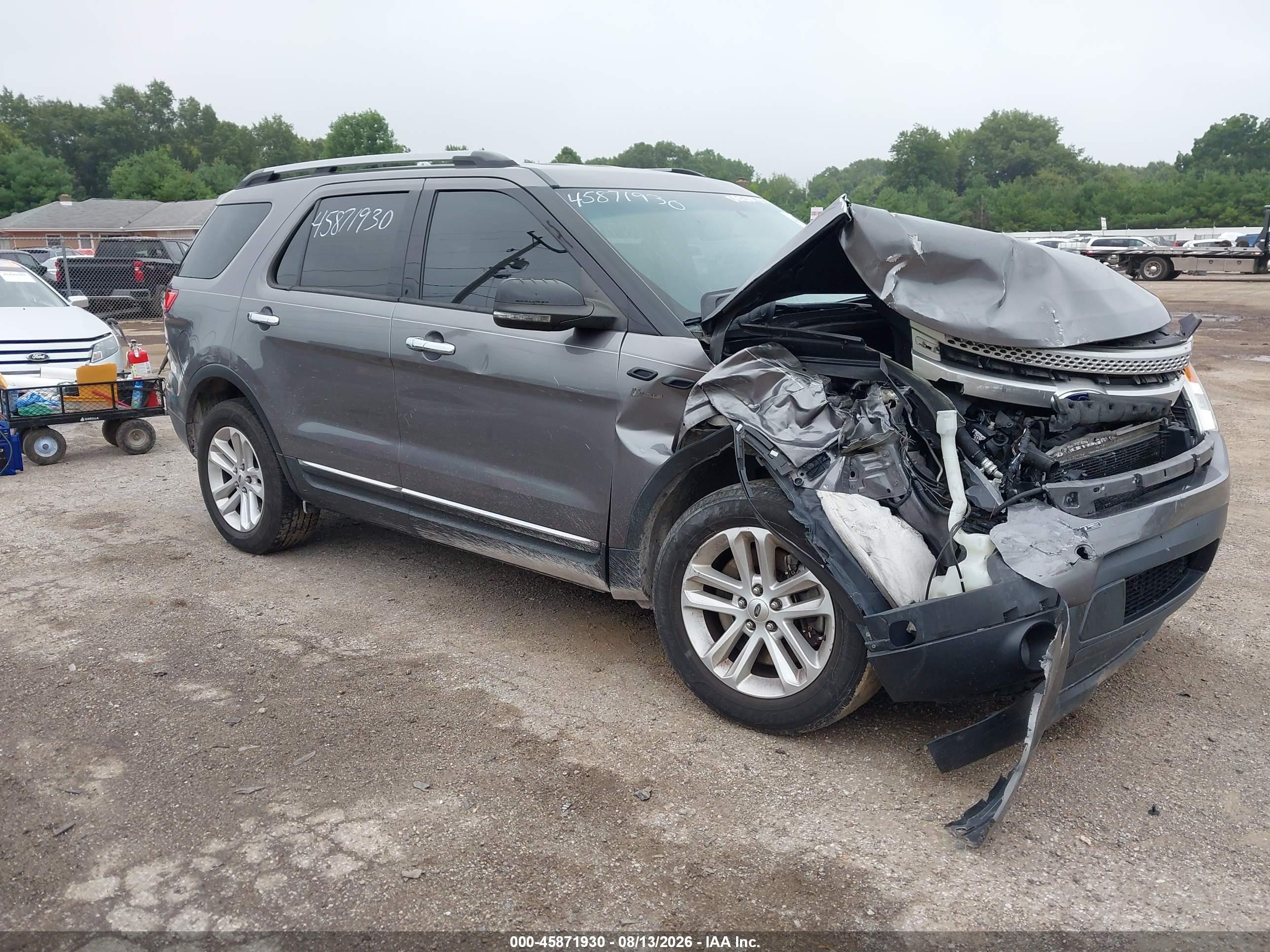 2013 Ford Explorer Xlt Gray vin: 1FM5K7D84DGB91715