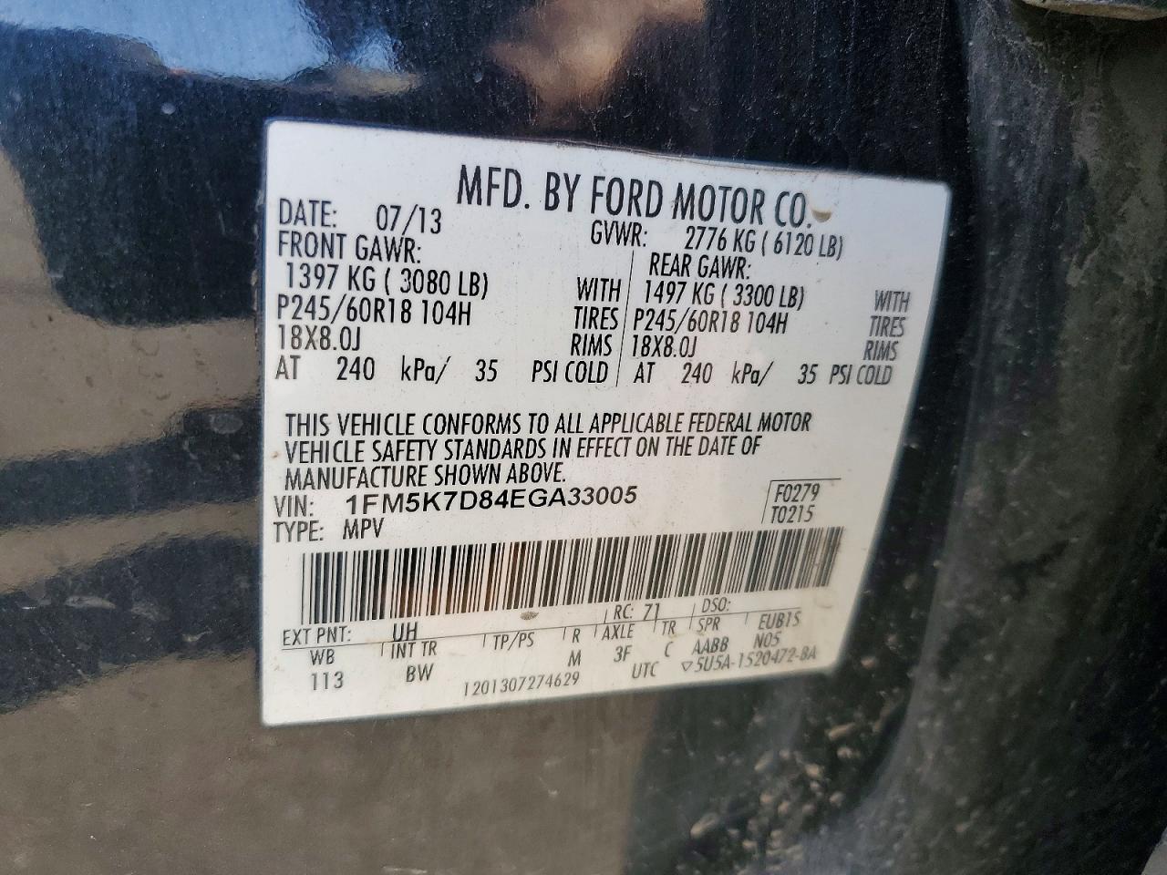 2014 Ford Explorer Xlt Black vin: 1FM5K7D84EGA33005
